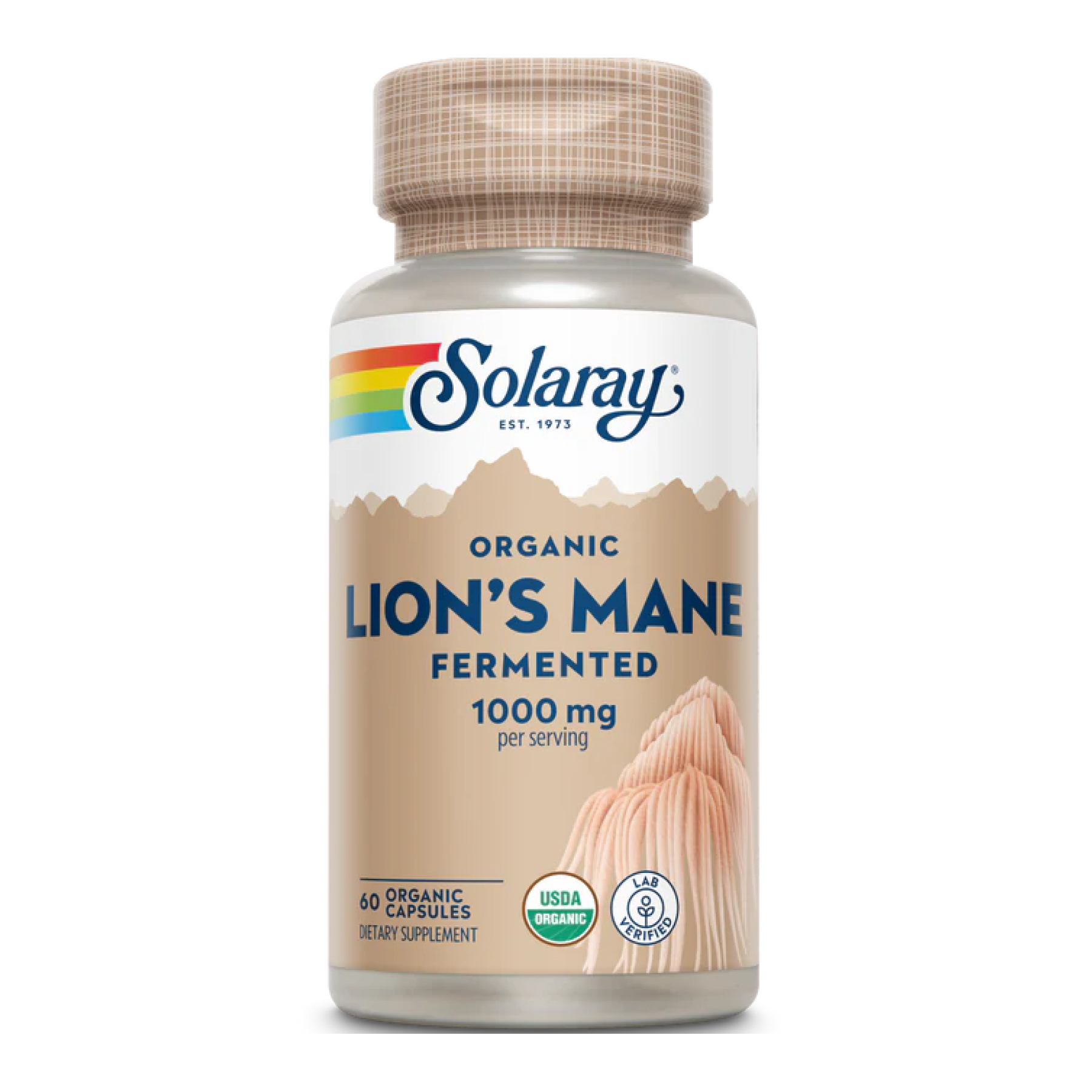Solaray Organic Lion's Mane Fermented 1000mg - 60 caps 2023-10-2120