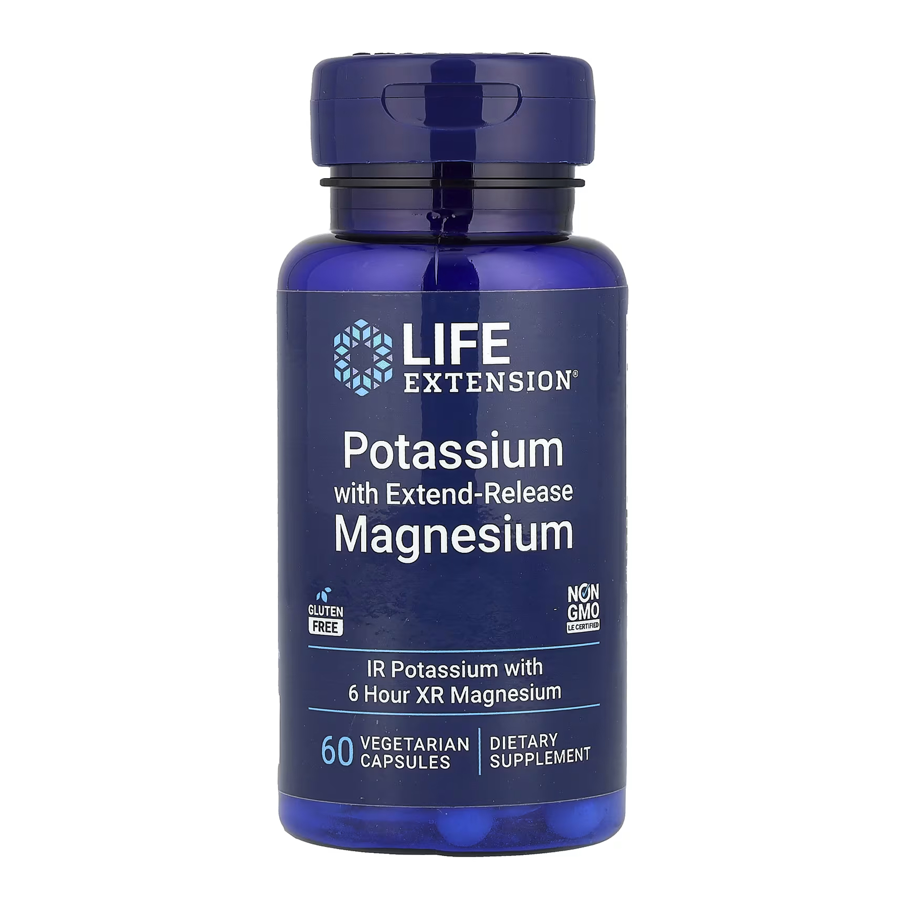 Life Extension Potassium with Extend-Release Magnesium - 60 vcaps 2023-10-6815