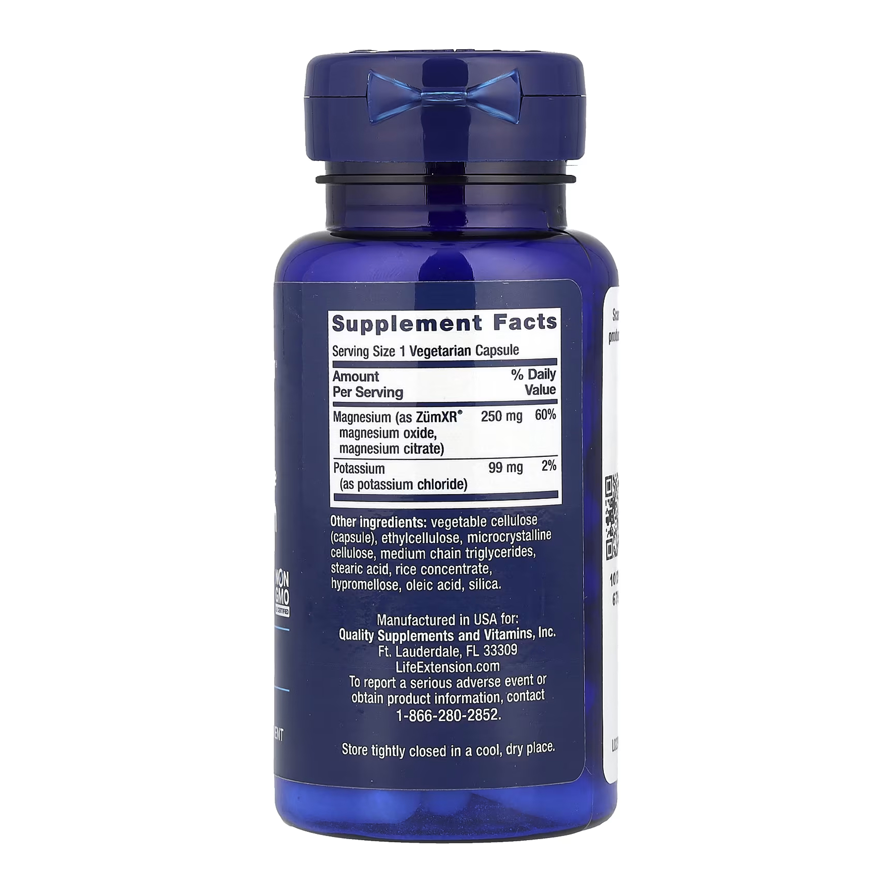 Life Extension Potassium with Extend-Release Magnesium - 60 vcaps 2023-10-6815