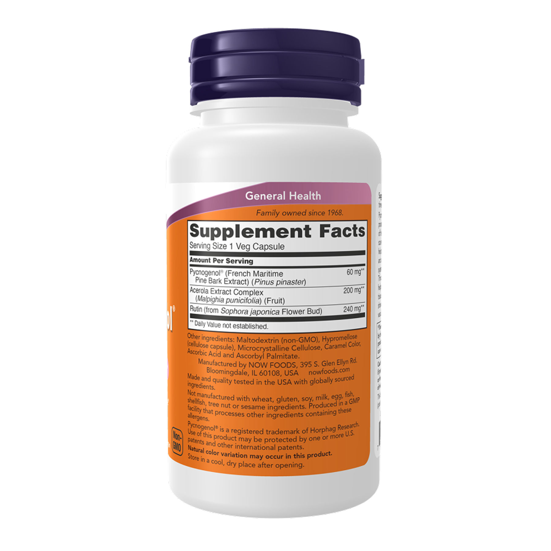 Now Foods Pycnogenol® 60mg - 50 vcaps 2023-10-5835