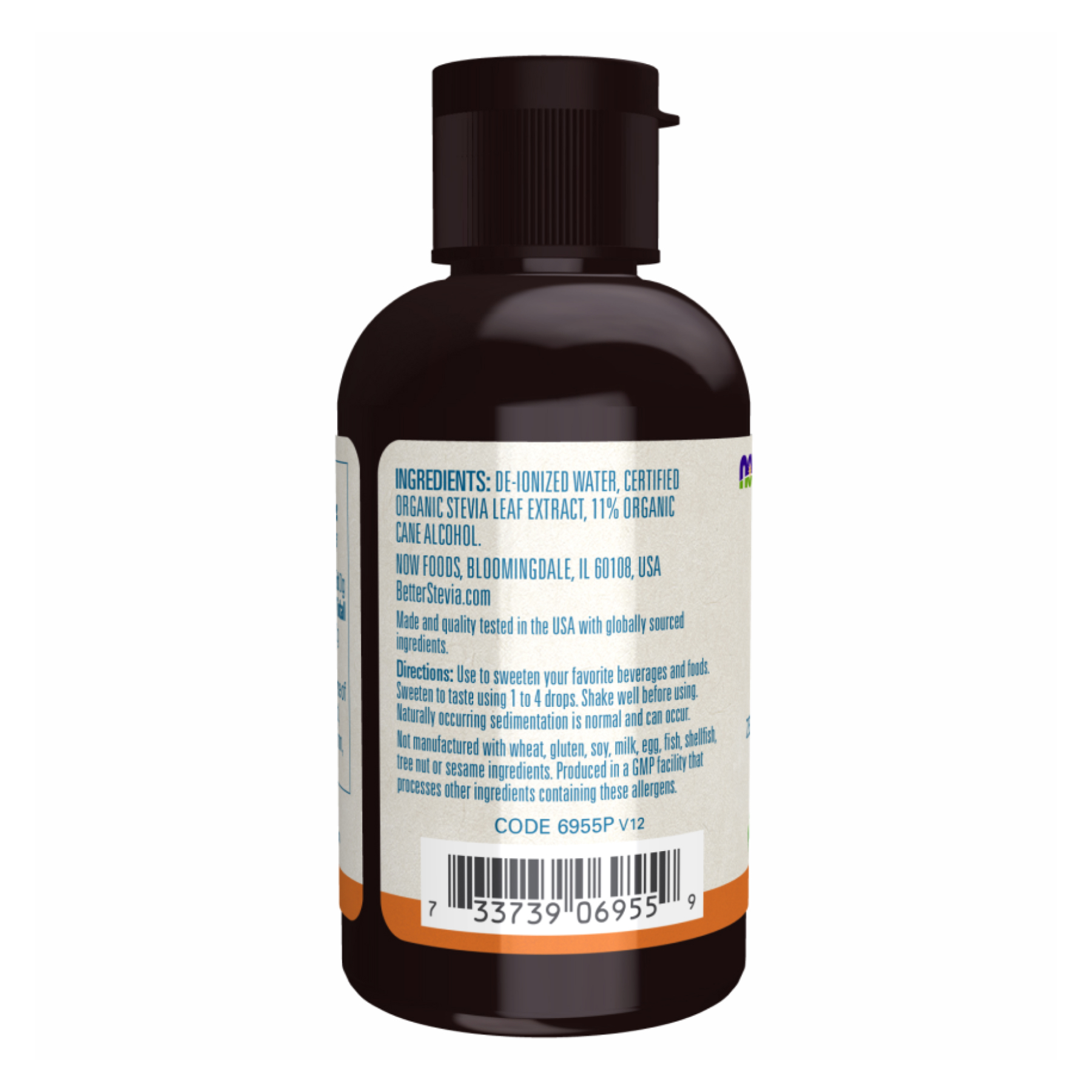 Now Foods Better Stevia Alcohol Liquid - 59 ml 2022-10-1373