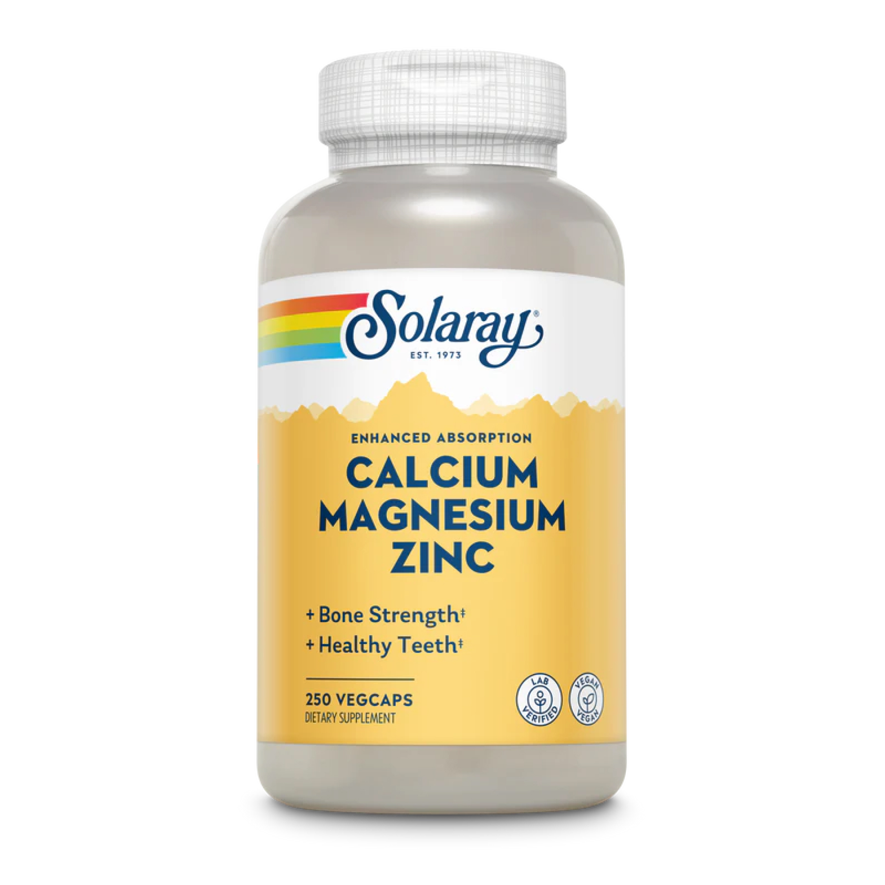 Solaray Calcium Magnesium Zinc - 250 vcaps 2023-10-4431