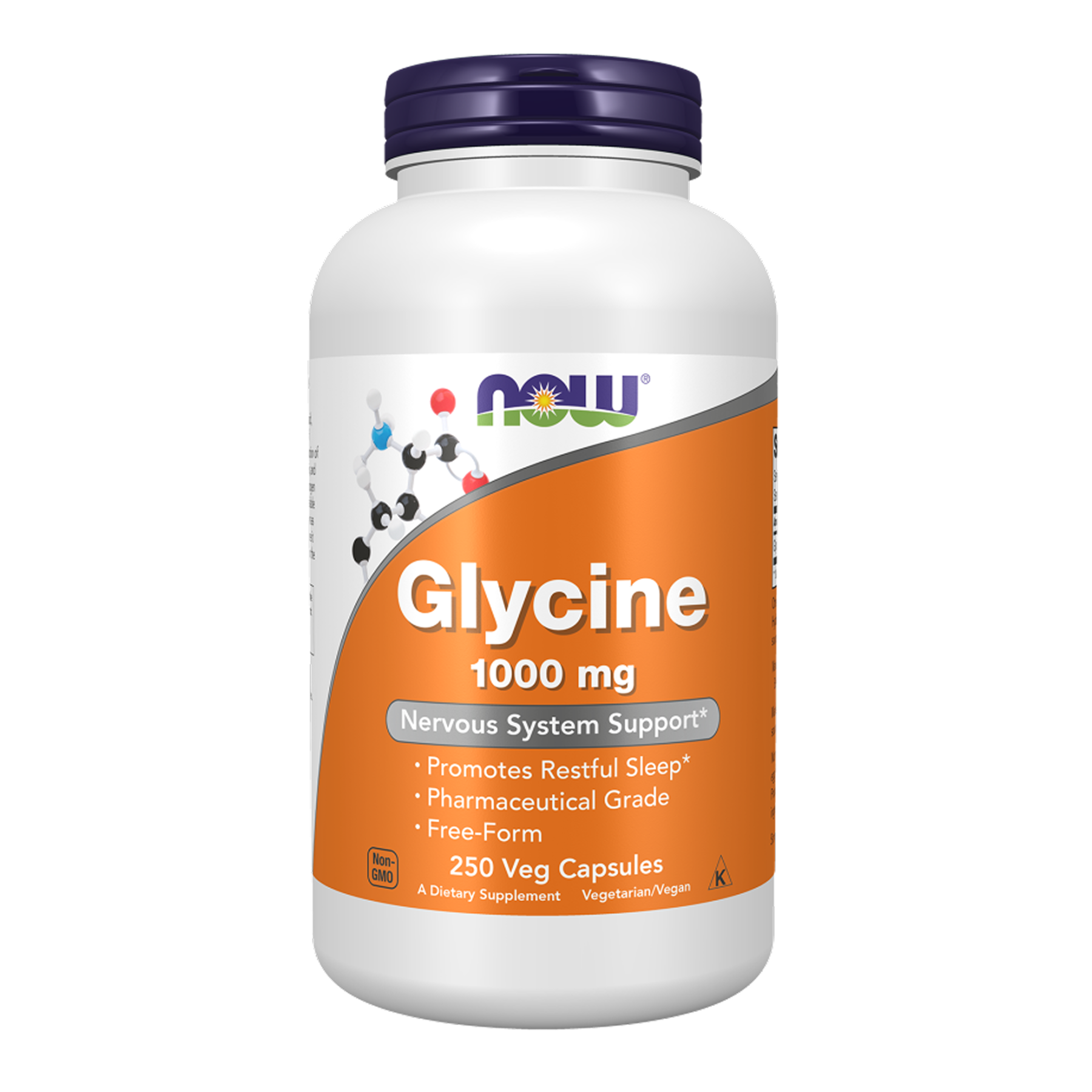 Now Foods Glycine 1000 mg - 250 vcaps 2023-10-7451