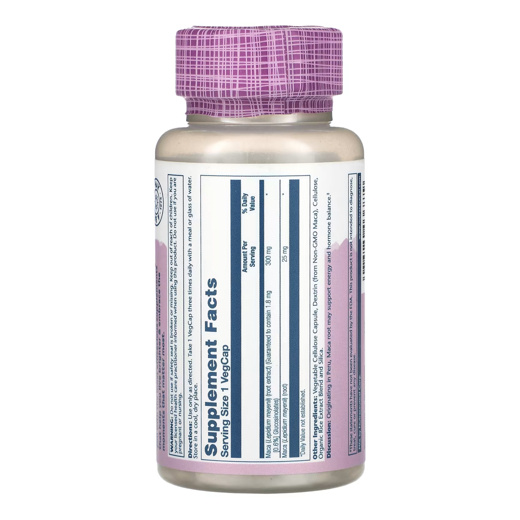 Solaray Maca Root Extract 300mg - 60 vcaps 2023-10-2121
