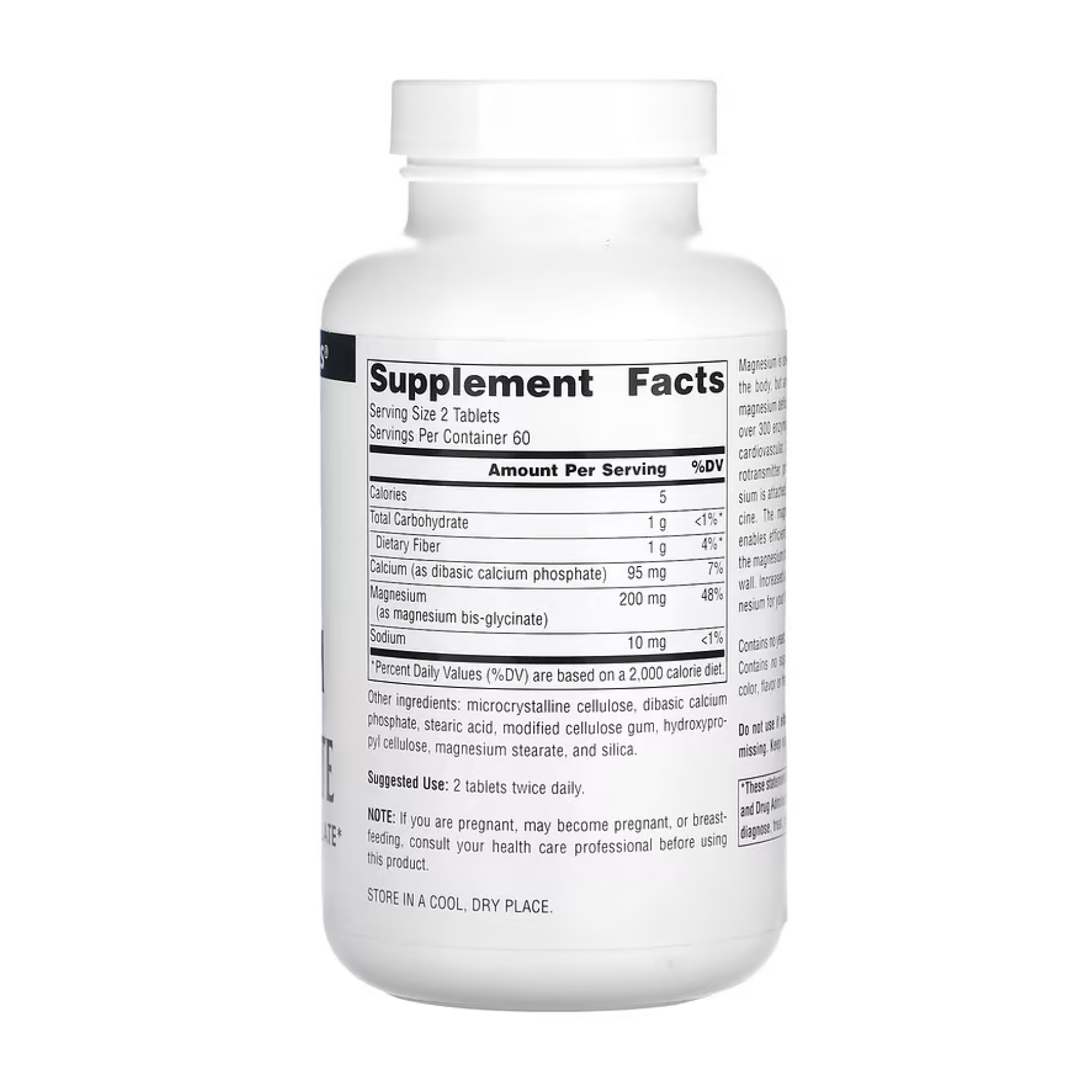 Source Naturals Magnesium Bis-Glycinate - 120 tabs 2023-10-5121