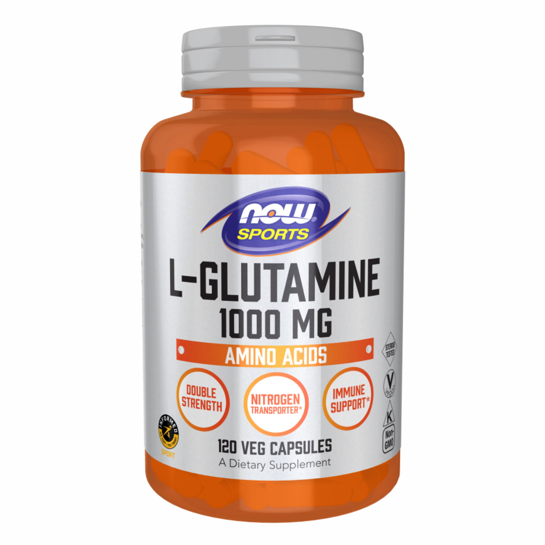 Now Foods L-Glutamine 1000mg - 120 vcaps 2022-10-2543
