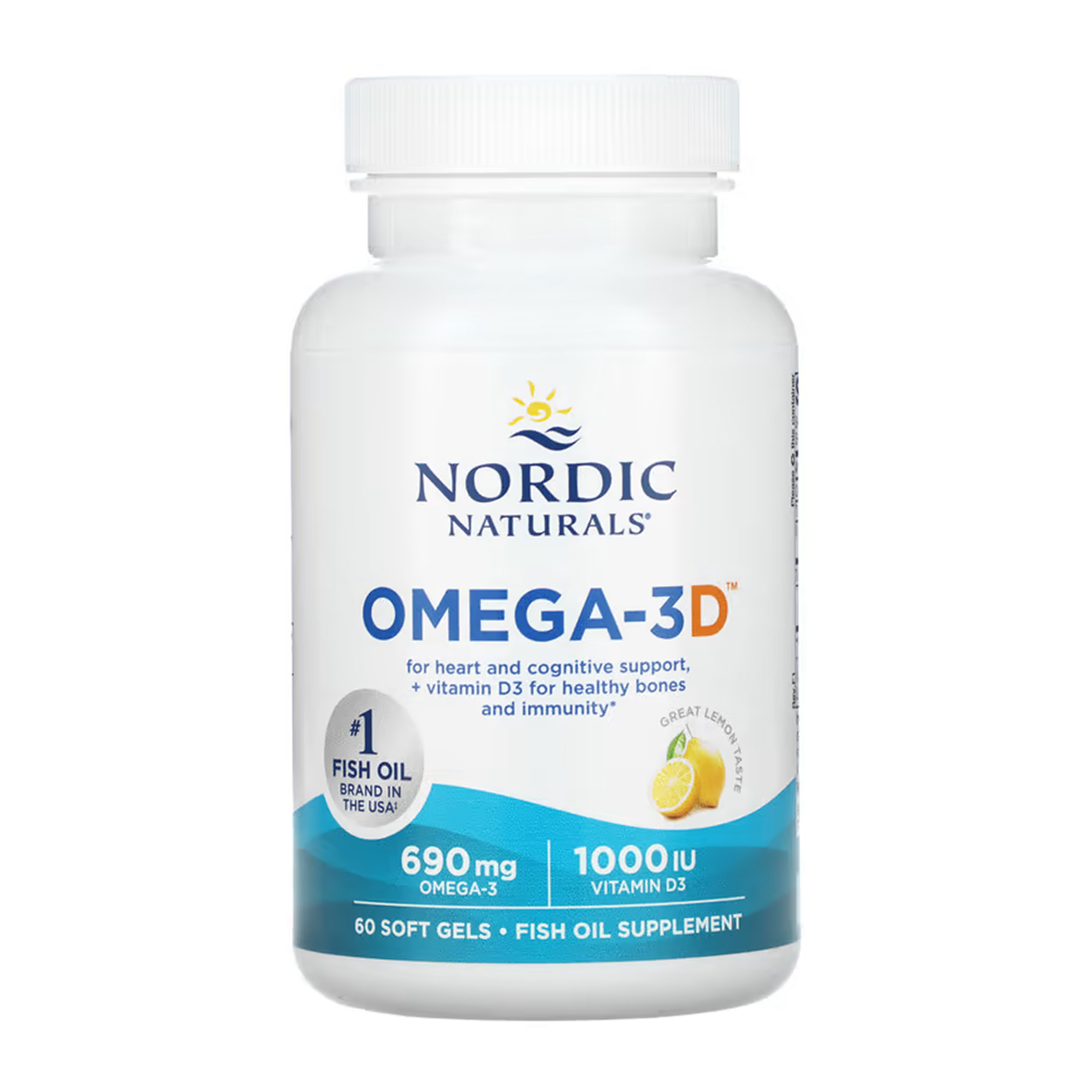 Nordic Naturals Omega-3D - 60 softgels 2023-10-5958