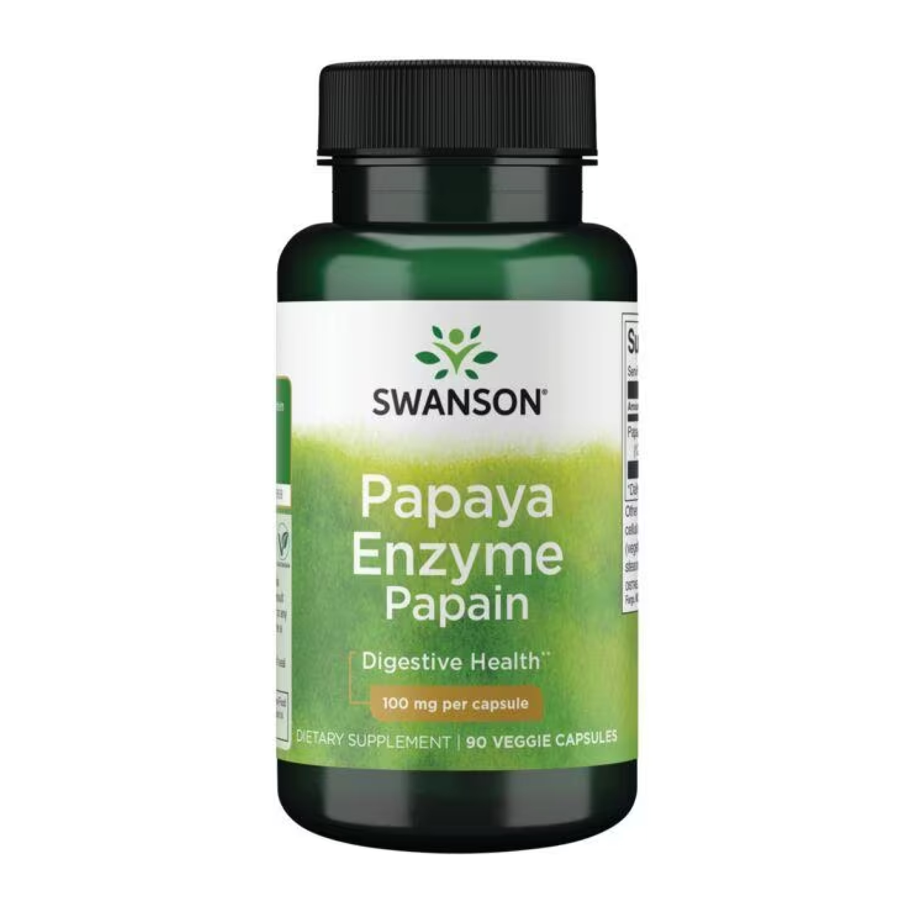 Swanson Papaya Enzyme Papain 100 mg - 90veg caps 2022-09-9906