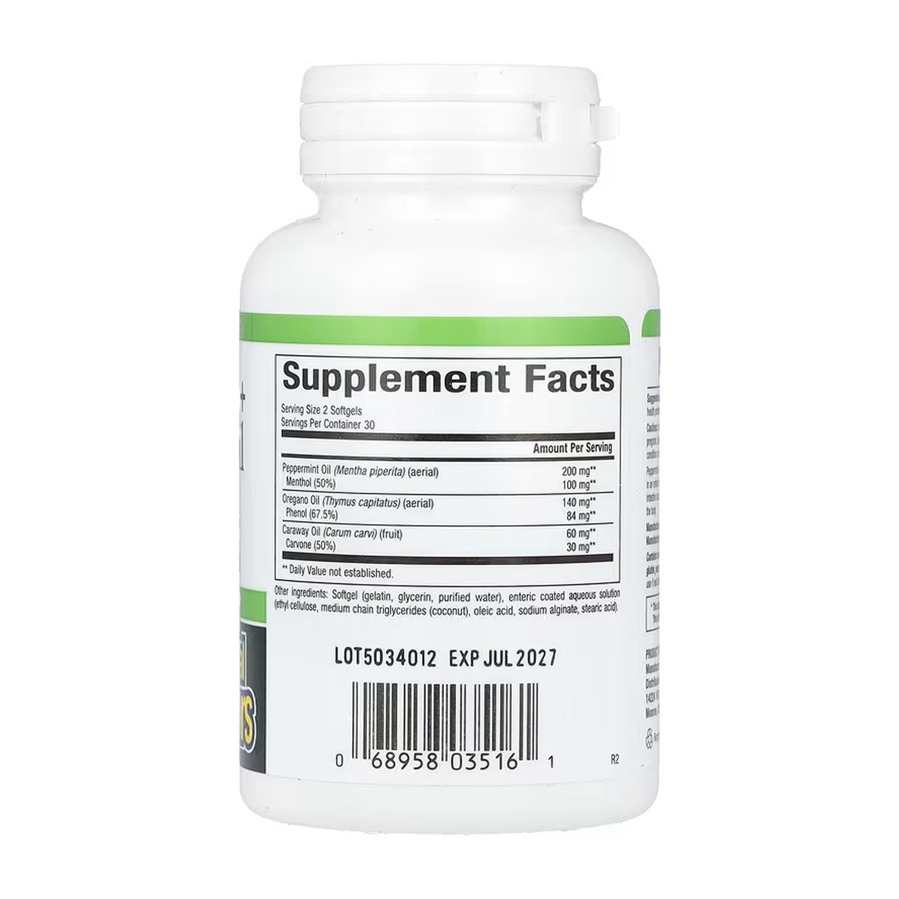 Natural Factors Peppermint+Oregano Oil Complex - 60 softgels 2023-10-5751