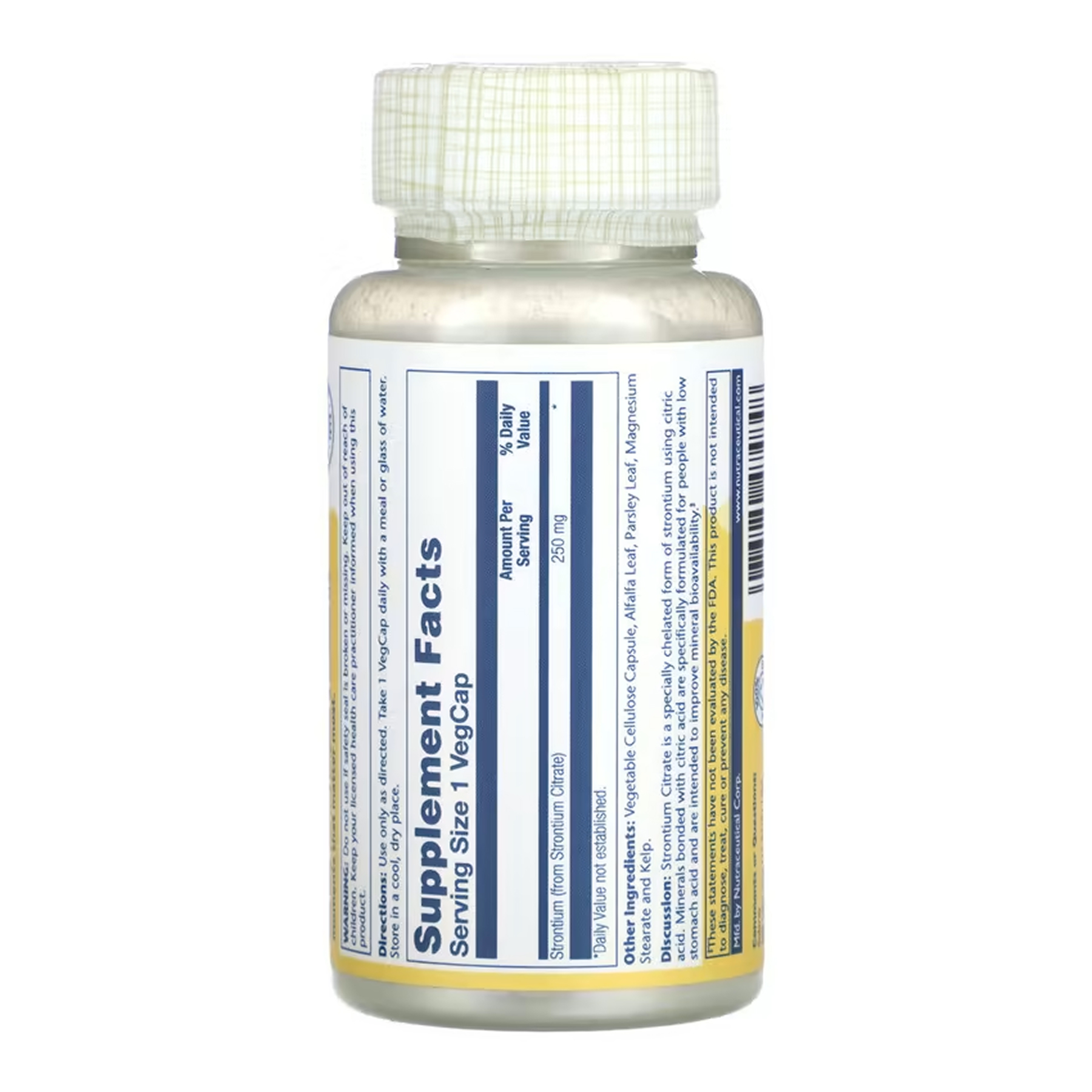 Solaray Strontium Citrate 250mg - 60 vcaps 2023-10-6784