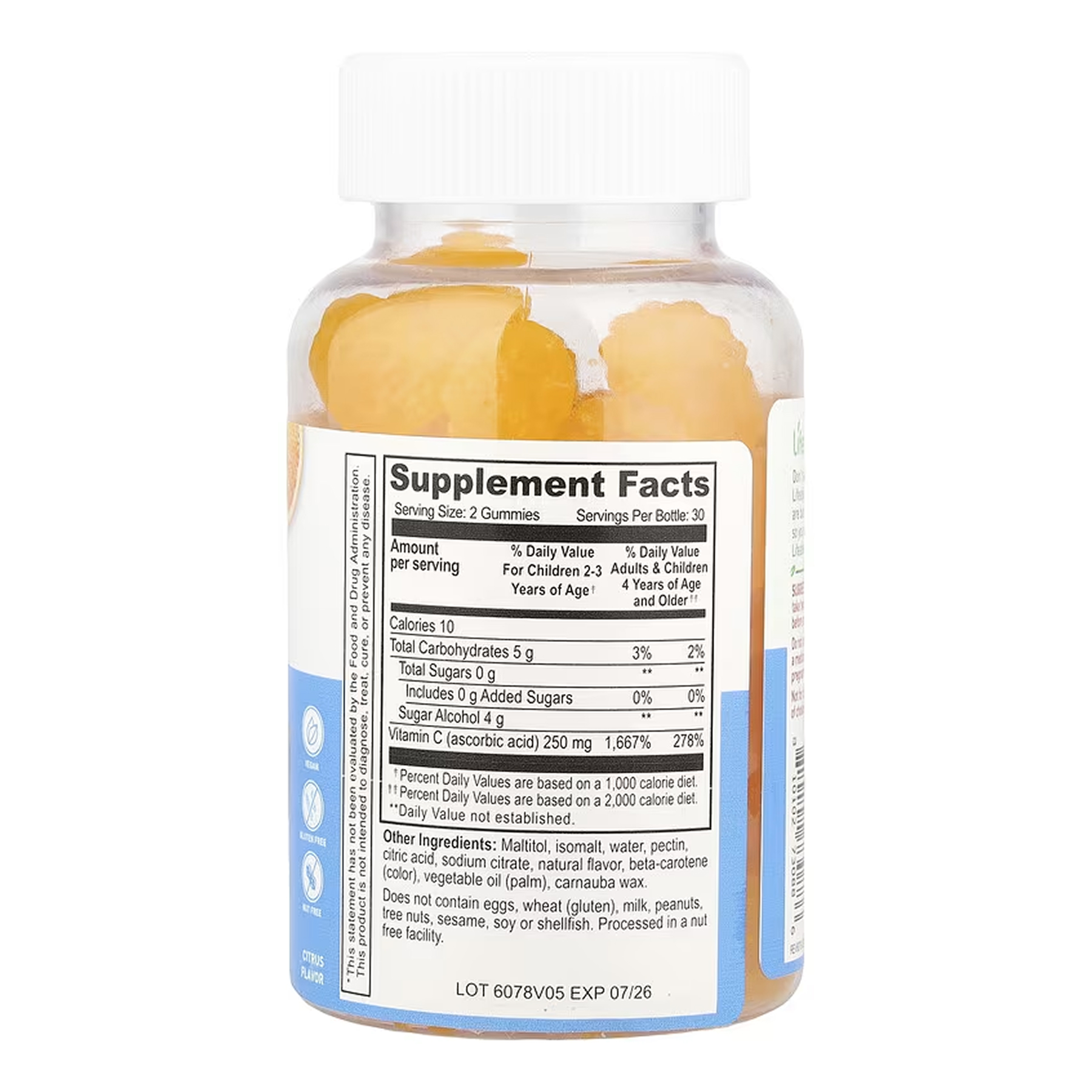 Lifeable Vitamin C Kids Sugar Free - 60 gummies 2023-10-7296