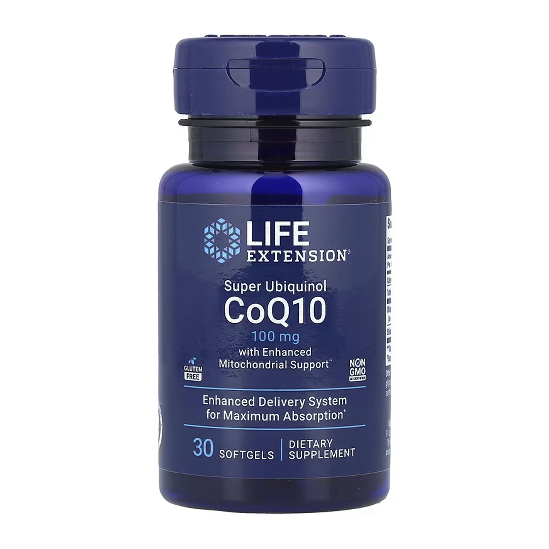Life Extension Super Ubiquinol CoQ10 with Enhanced Mitochondrial Support™ 100 mg - 30 softgels 2023-10-6354