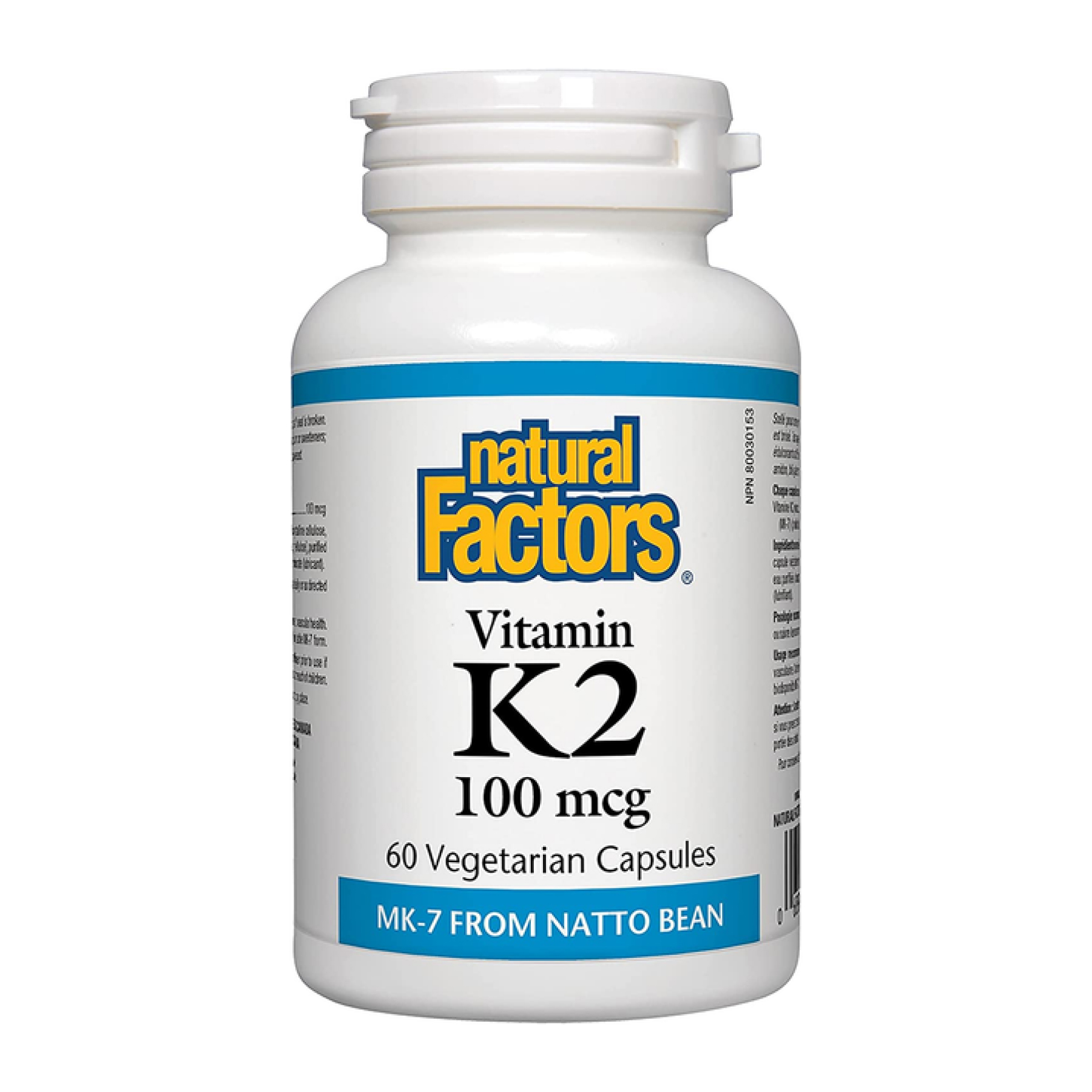 Natural Factors Vitamin K2 100mcg - 60 vcaps 2023-10-3809