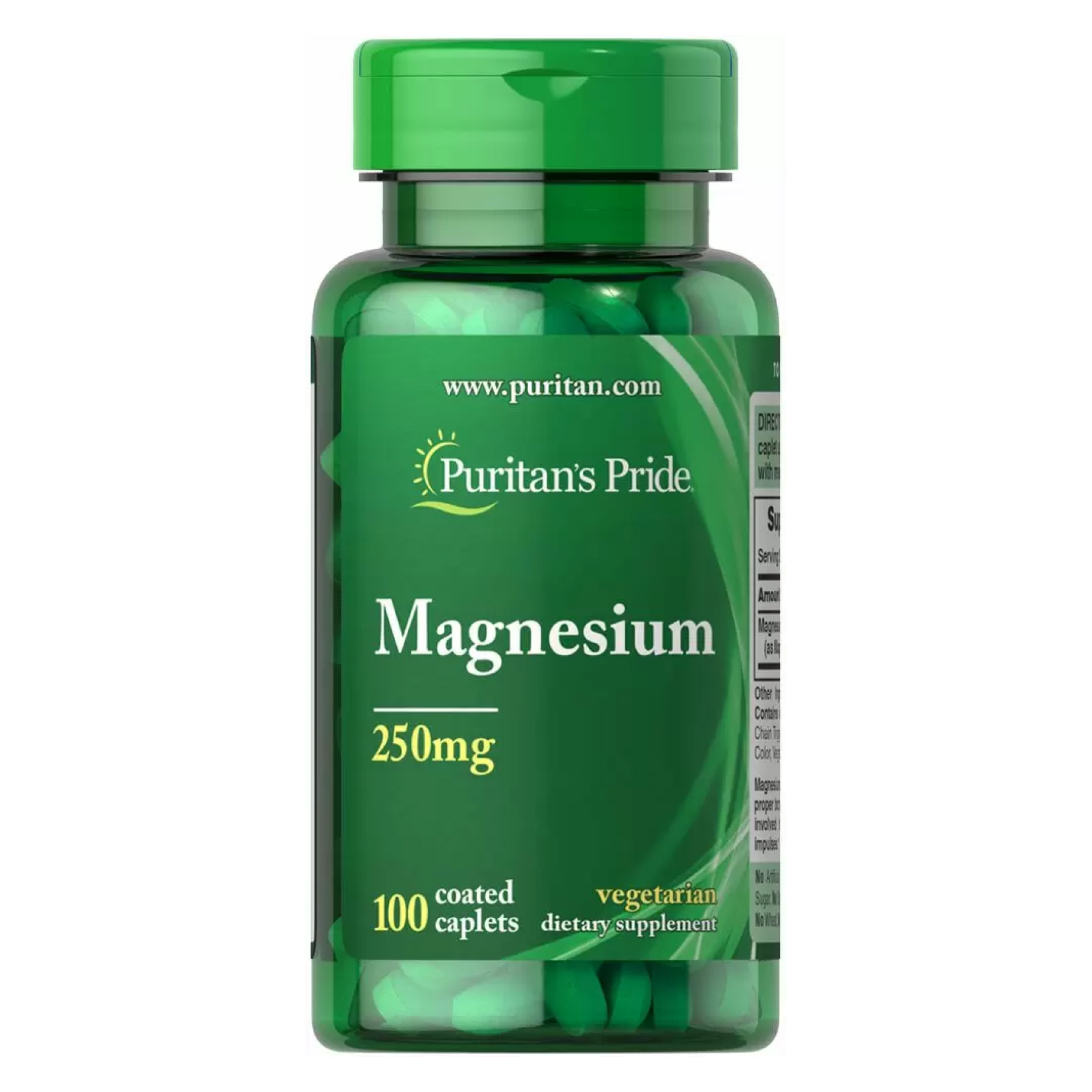 Puritans Pride Magnesium 250mg - 100caps 100-94-3263369-20