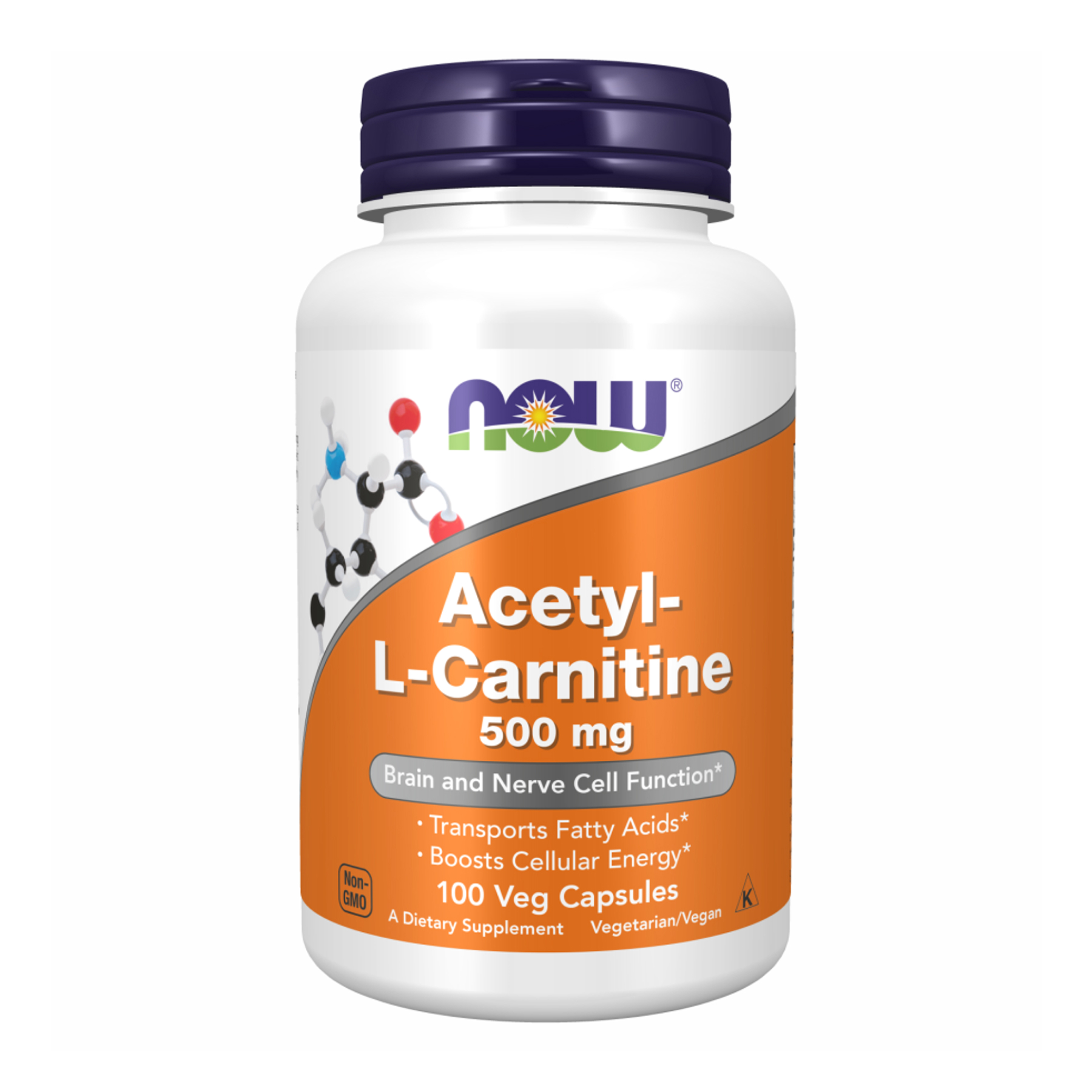 Now Foods Acetyl L-Carnitine 500mg - 100 vcaps 100-27-4487791-20