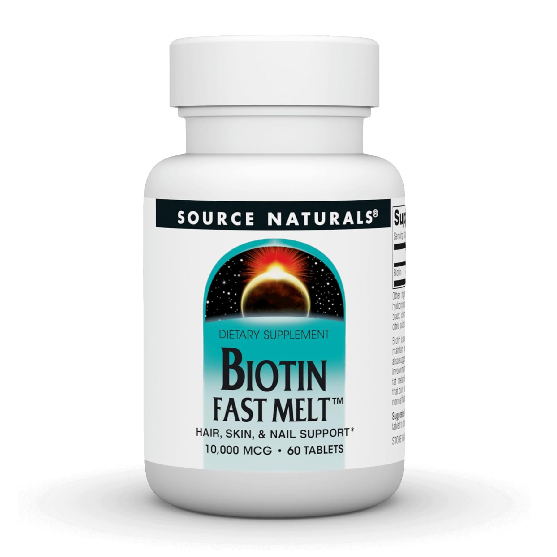Source Naturals Biotin Fast Melt 10000 mcg - 60 tabs 2023-10-5122