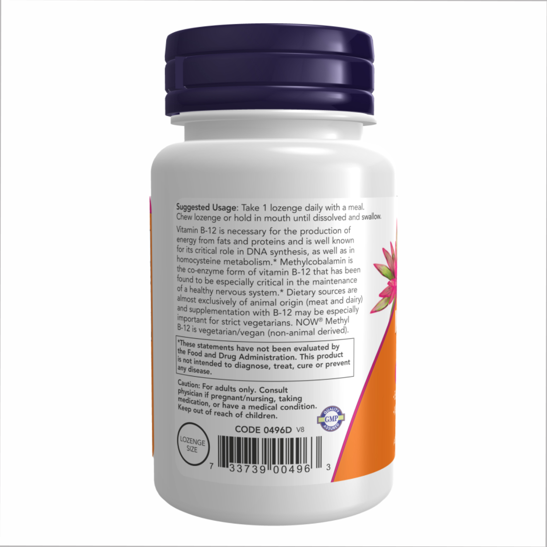 Now Foods Methyl B-12 5000mcg - 60 loz 2022-10-0665