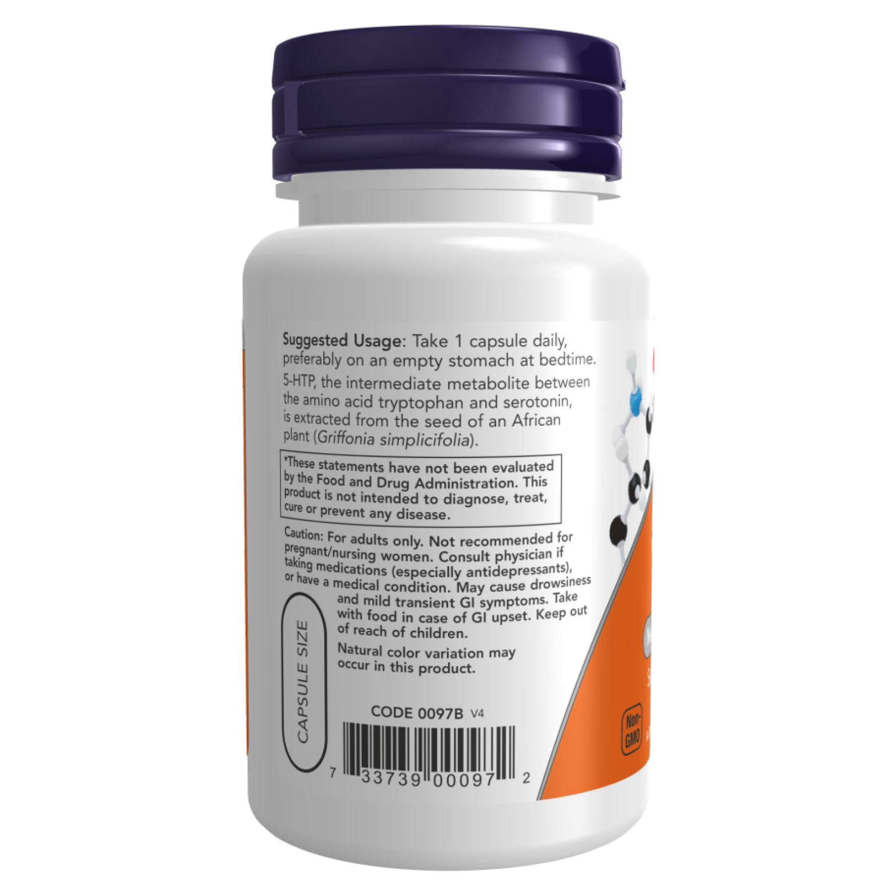 Now Foods 5-HTP 50mg - 30 vcaps 100-97-5965452-20