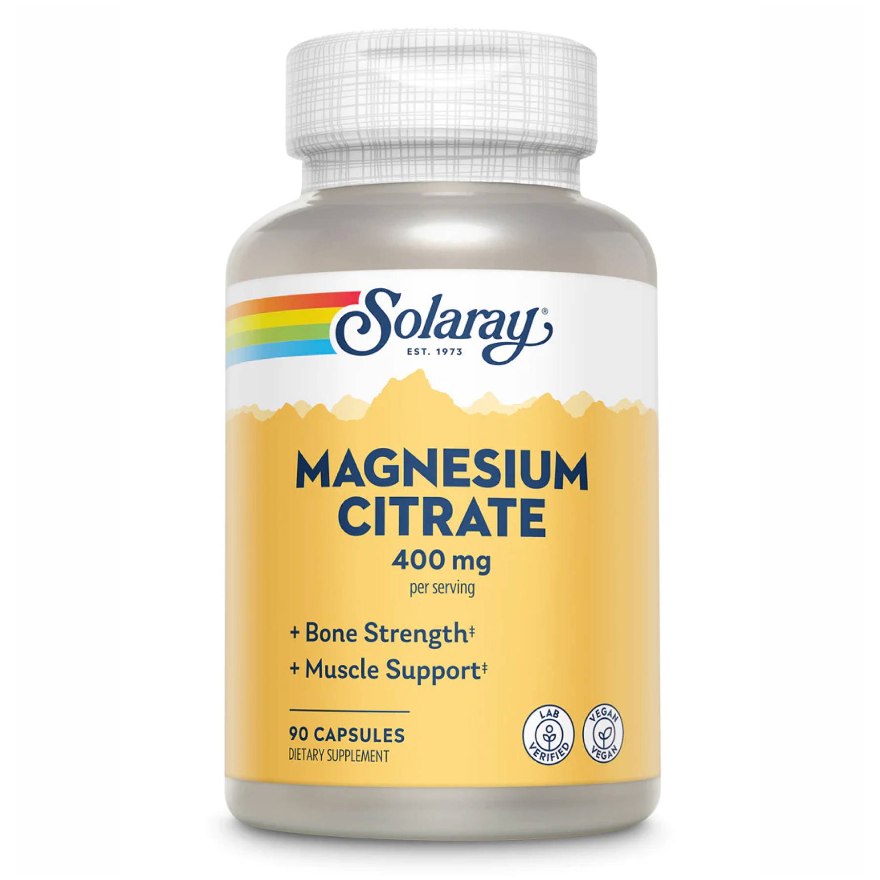 Solaray Magnesium Citrate 400mg - 90 vcaps 2022-10-1036