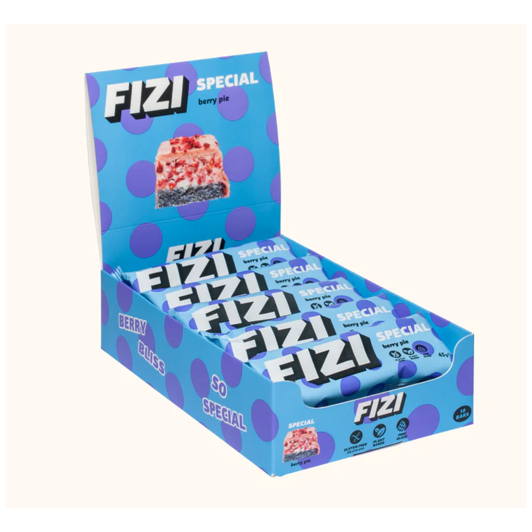 FIZI Fizi Box - 10x45g Berry Pie 2023-10-3495
