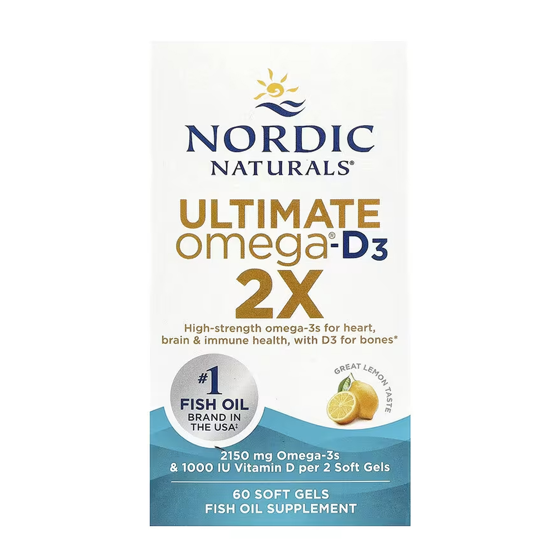 Nordic Naturals Ultimate Omega 2X D3 - 60 softgels 2023-10-5983