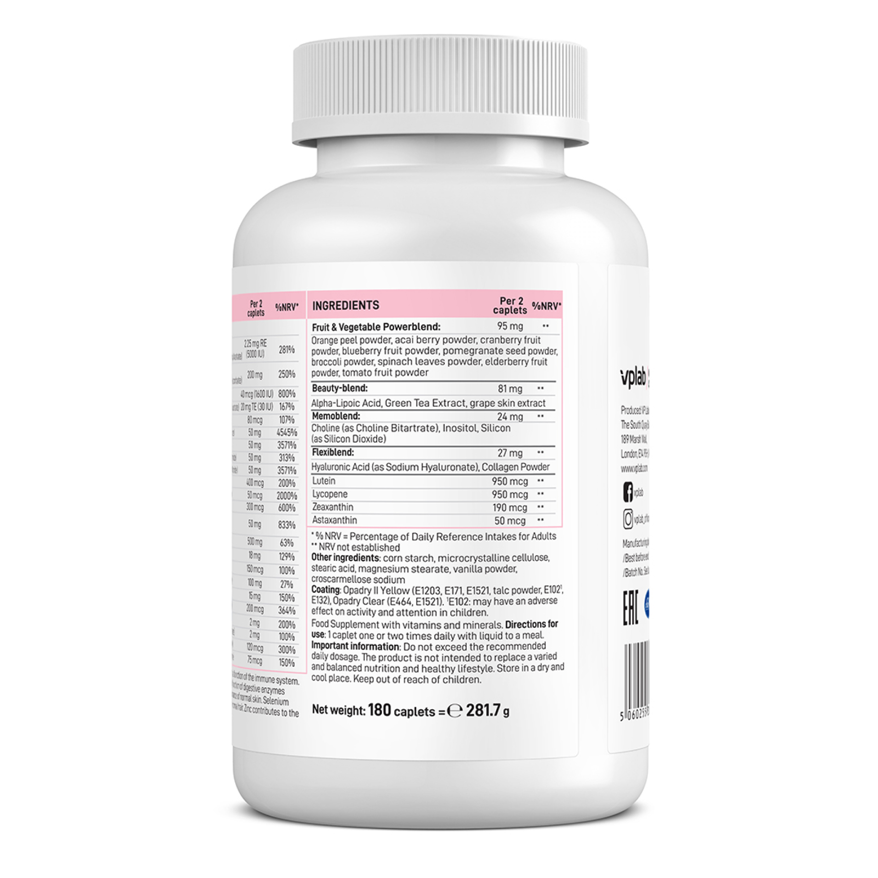 VPLab Ultra Women Multivitamin - 180 caps 2022-10-1448