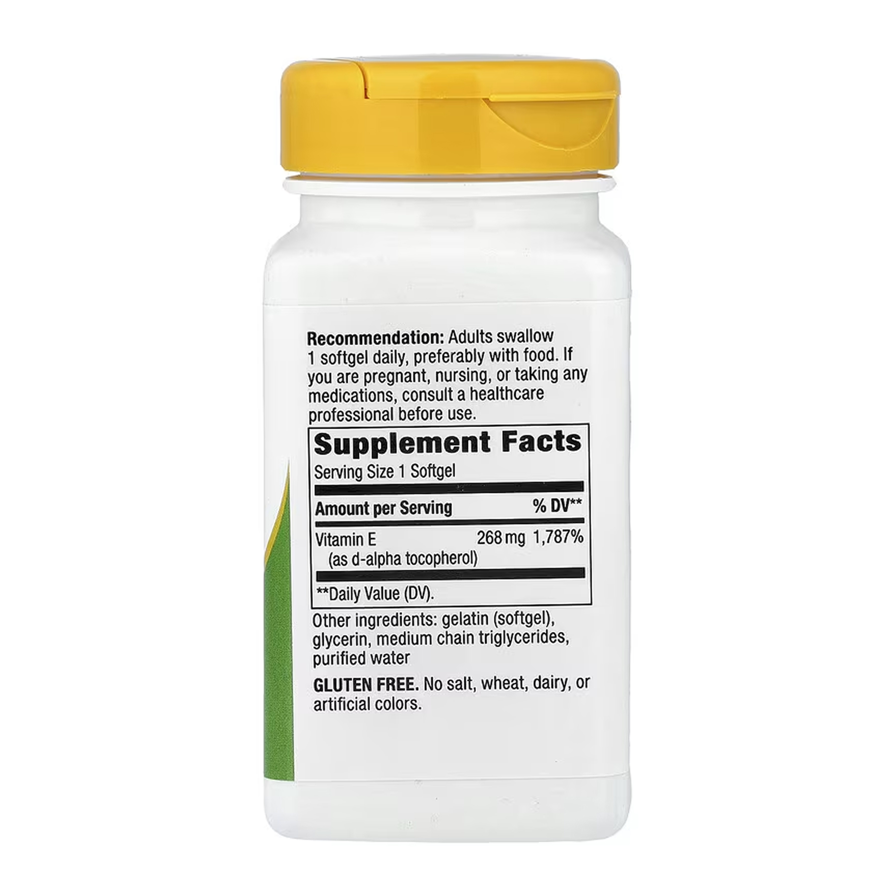 Nature's Way Vitamin E D-Alpha Tocopherol - 100 Softgels 2023-10-6854