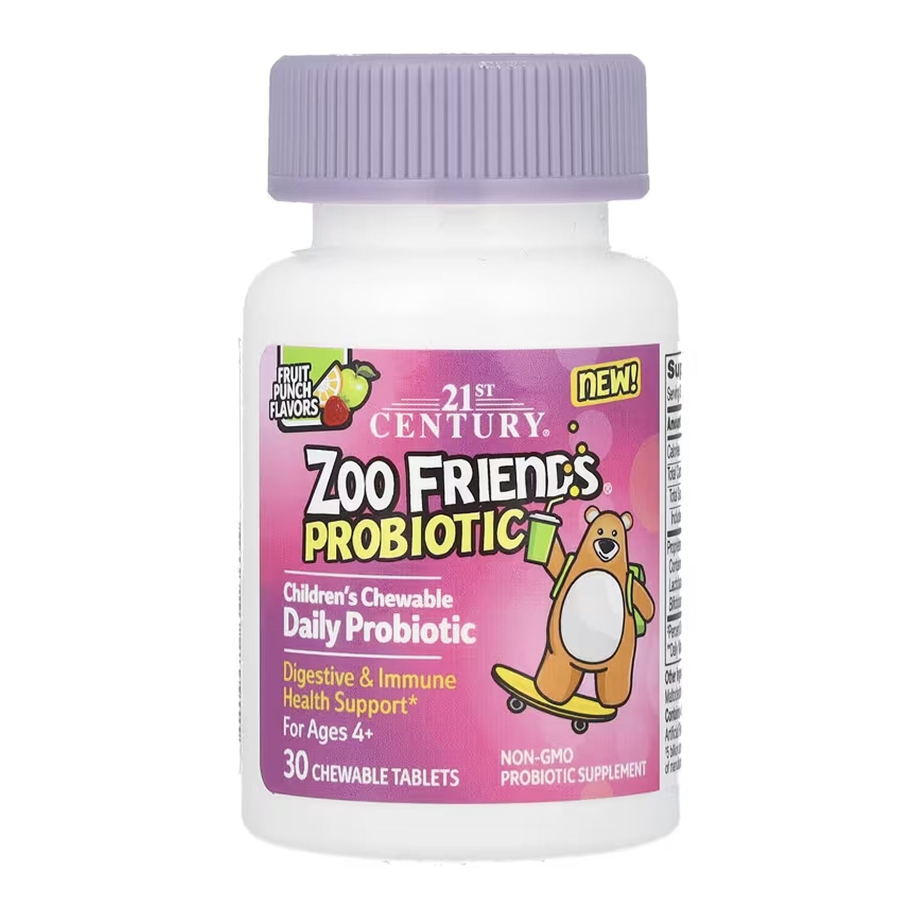 21st Century Zoo Friends Probiotic - 30 chewable tabs (До 09.26) 2023-10-7861