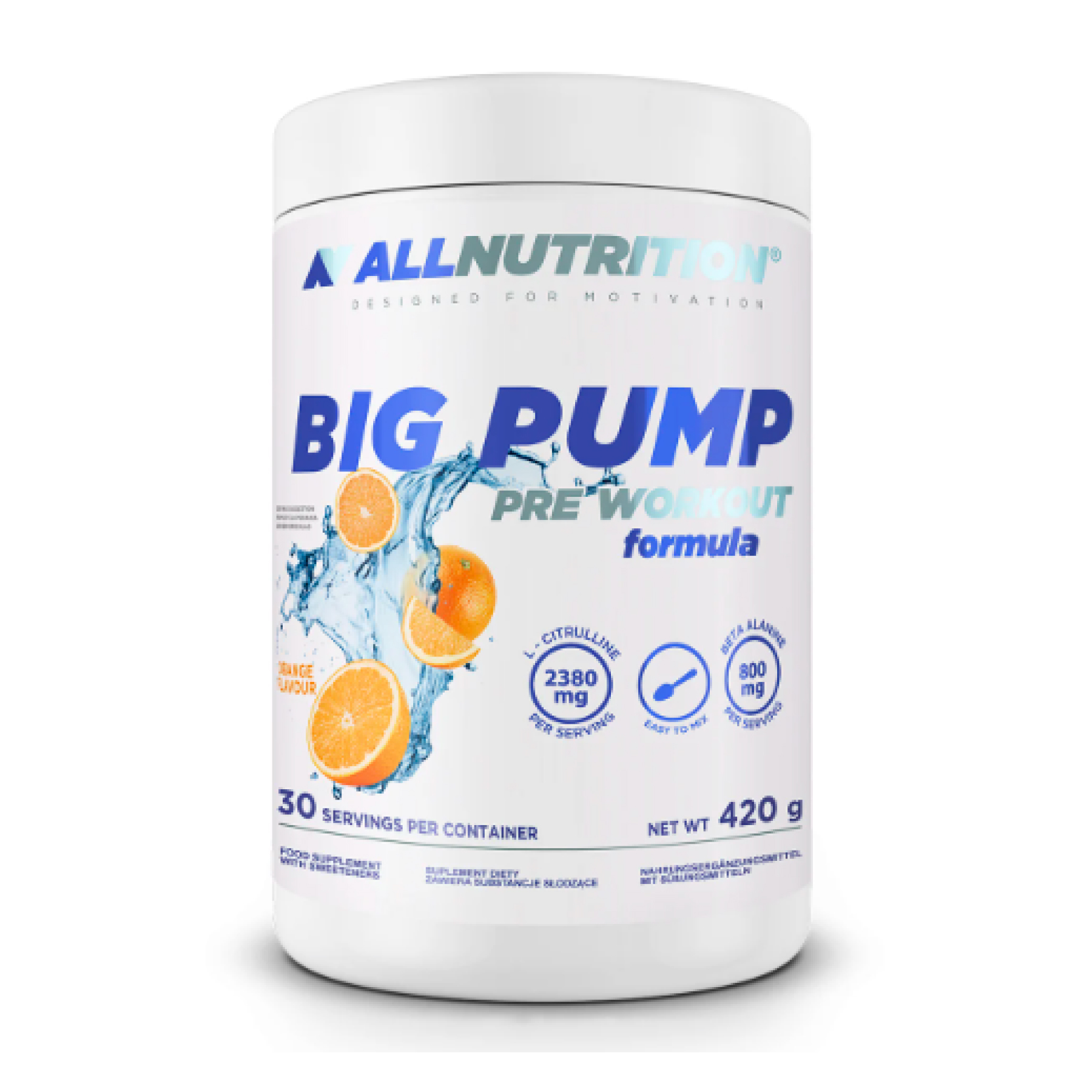 Allnutrition Big Pump Pre Workaut Formula - 420g Orange 2022-09-0460