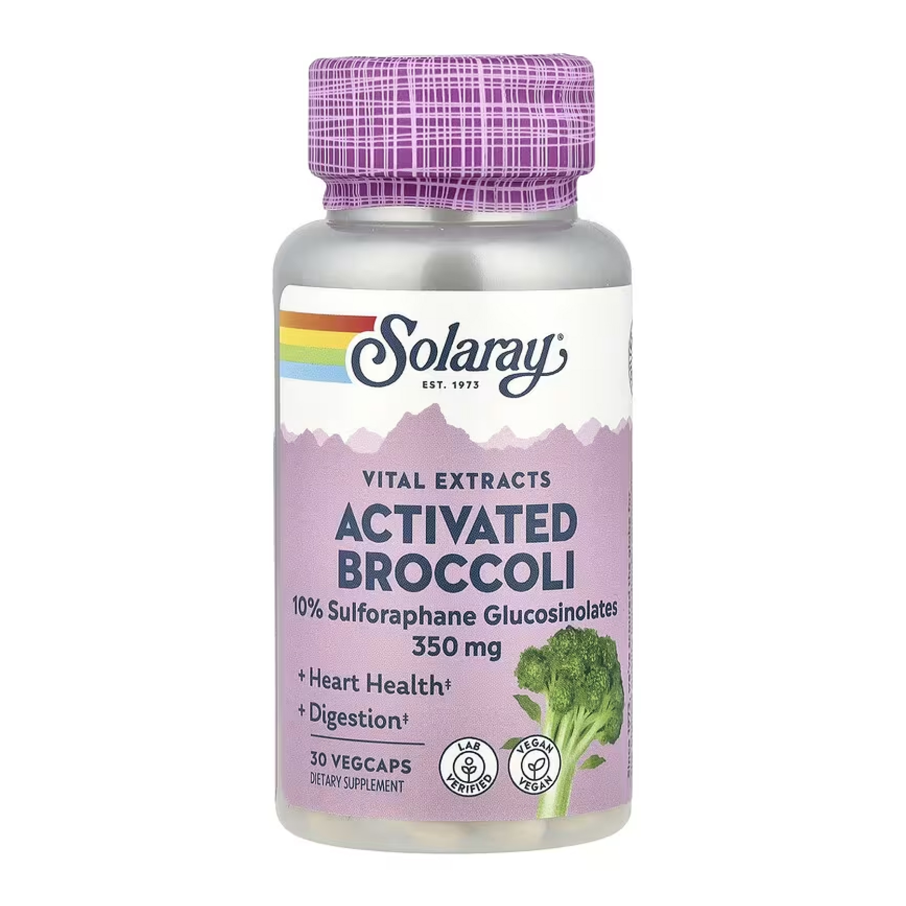 Solaray Activated Broccoli Seed Extracts 350mg - 30 vcaps 2023-10-5270