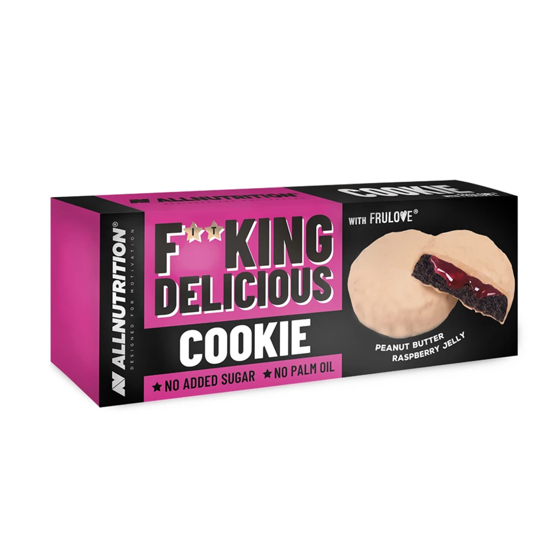 Allnutrition Fitking Delicious Cookie - 128g Peanut Butter Raspberry Jelly (Повреждена упаковка) 2023-10-3163