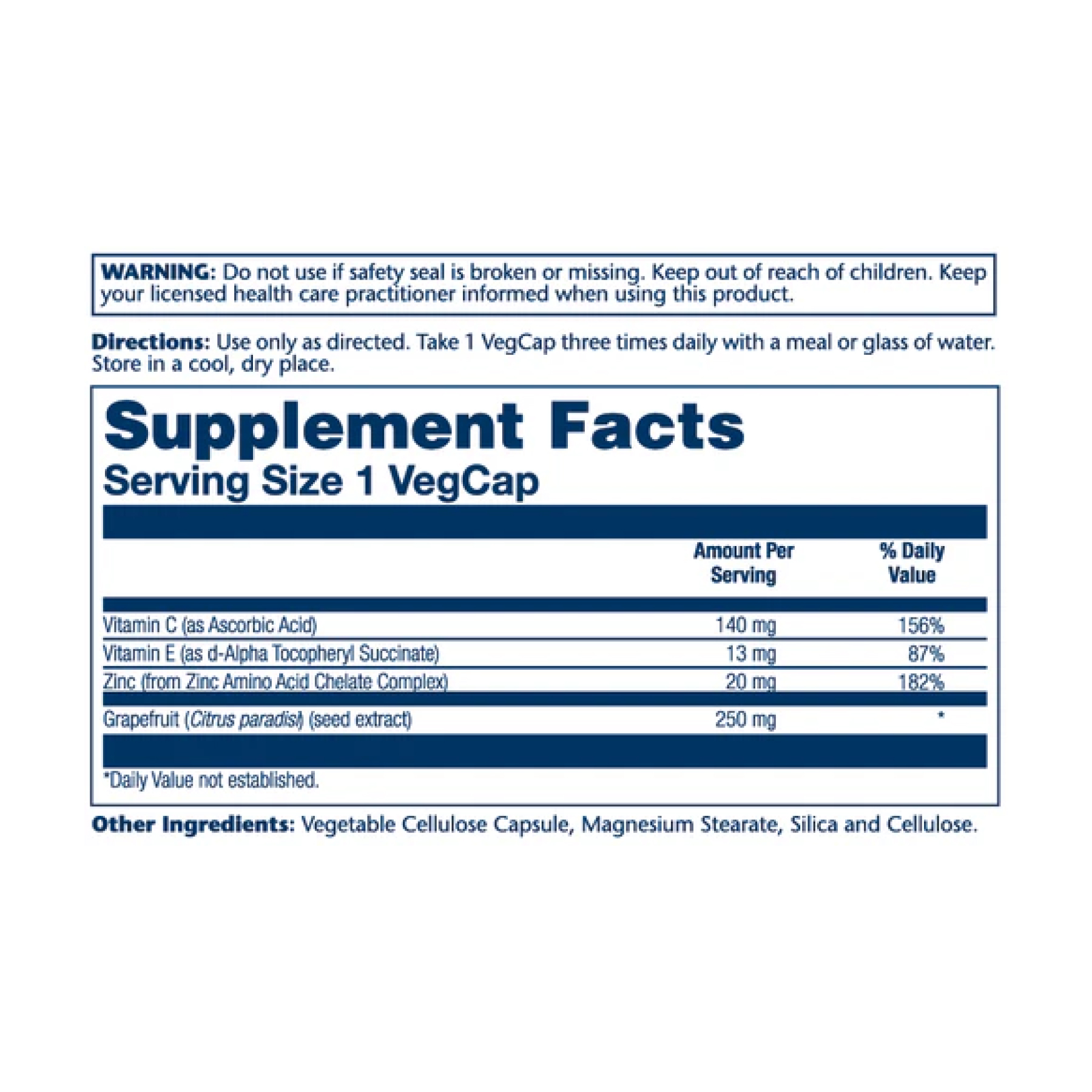 Solaray Grapefruit Seed Extract 250mg - 60 vcaps 2023-10-4433