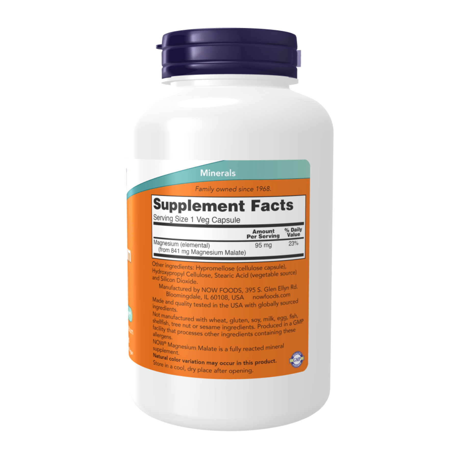 Now Foods Magnesium Malate - 180 caps (Без етикетки) 2023-10-7492