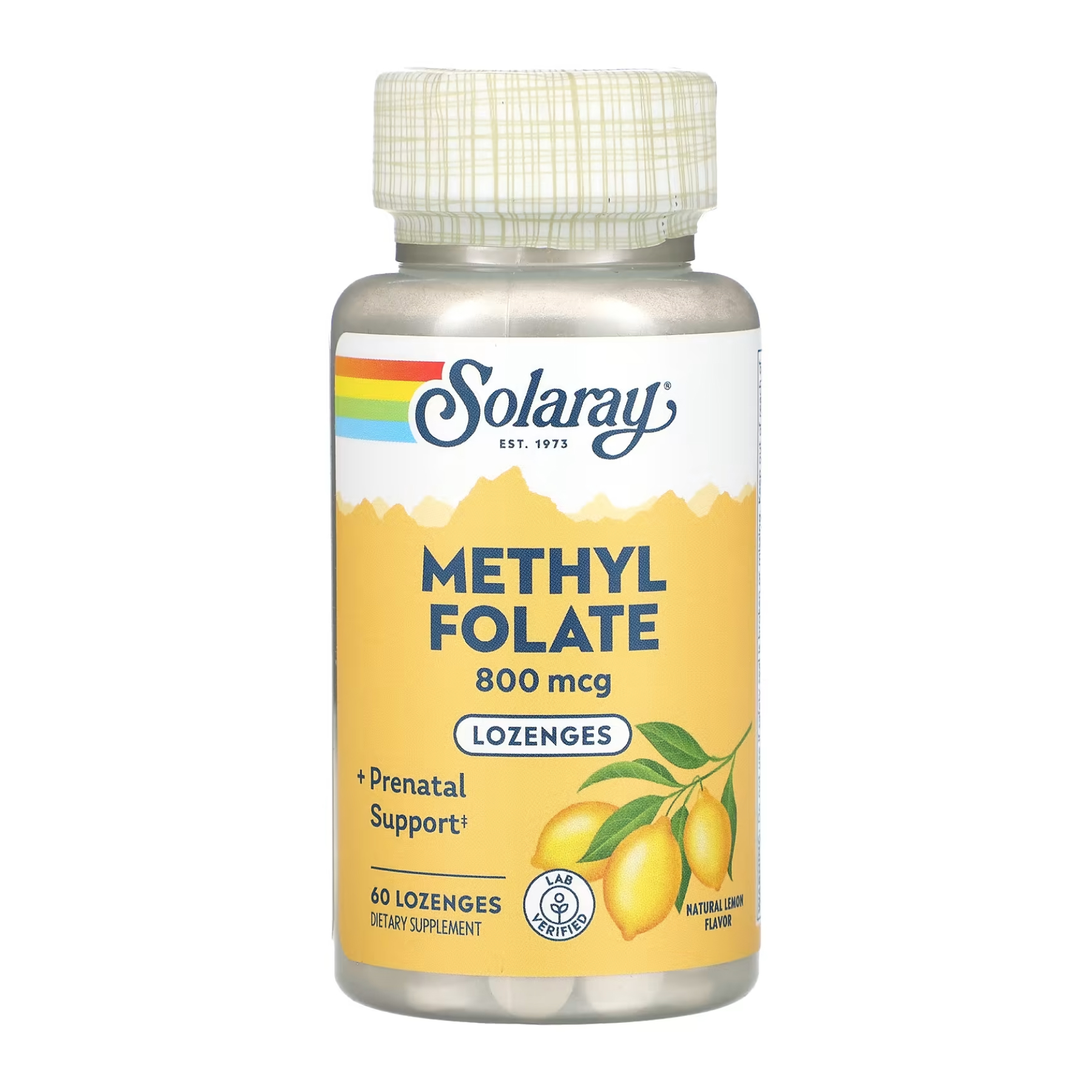 Solaray Methyl Folate 800mcg - 60 lozenges 2023-10-3436