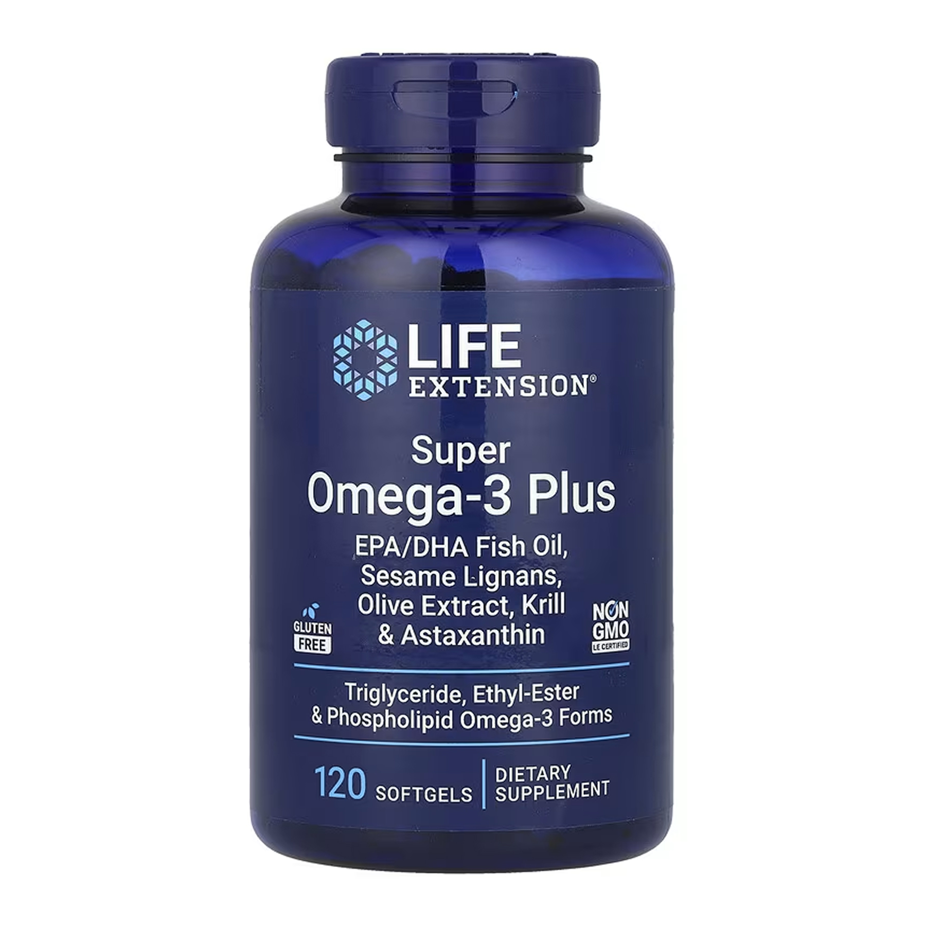 Life Extension Super Omega-3 Plus EPA/DHA Fish Oil, Sesame Lignans, Olive Extract, Krill & Astaxanthin - 120 softgels 2023-10-2658