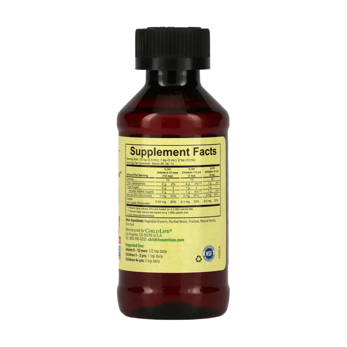 ChildLife Essentials Zinc Plus Liquid - 118ml Natural Mango Strawberry 2023-10-3720