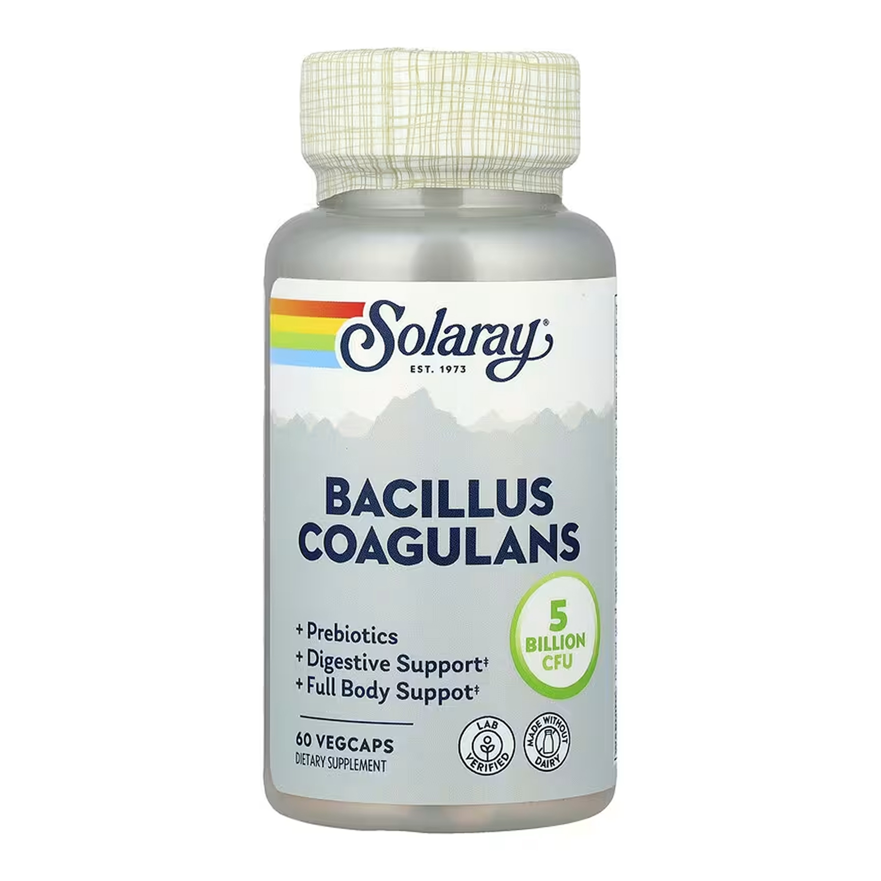Solaray Bacillus Coagulans 5 Billion CFU - 60 vcaps 2023-10-6977