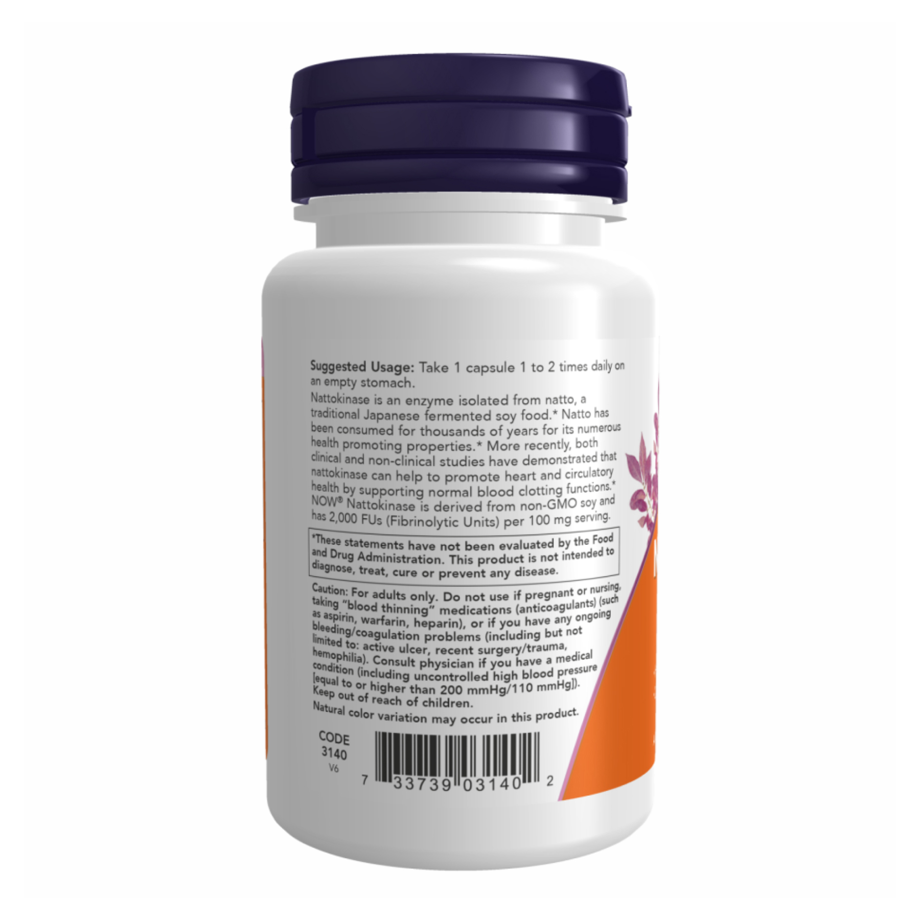 Now Foods Nattokinase 100mg - 60 vcaps 2022-10-1328