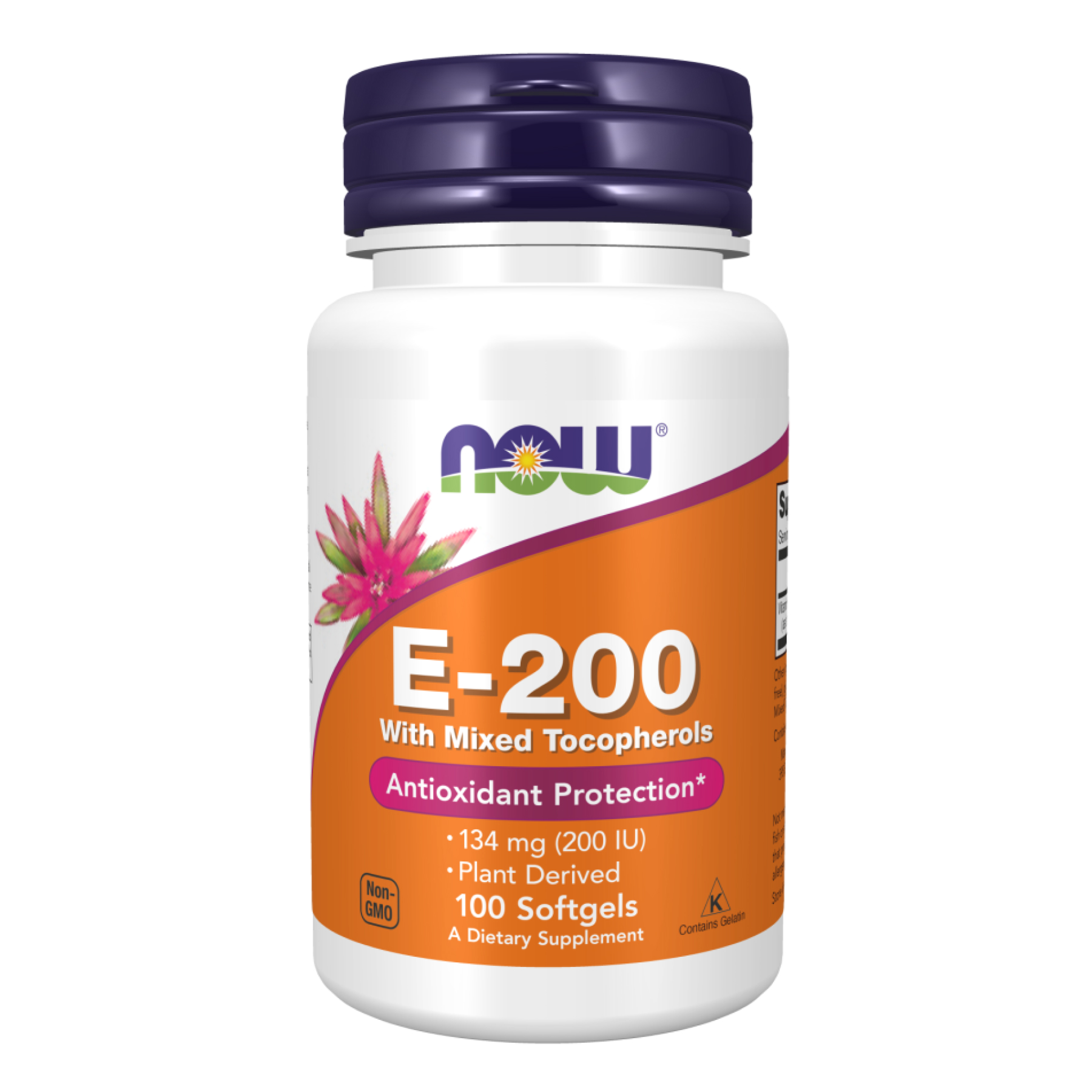 Now Foods E-200 Mixed Tocopherols - 100 sgels 2022-10-0667