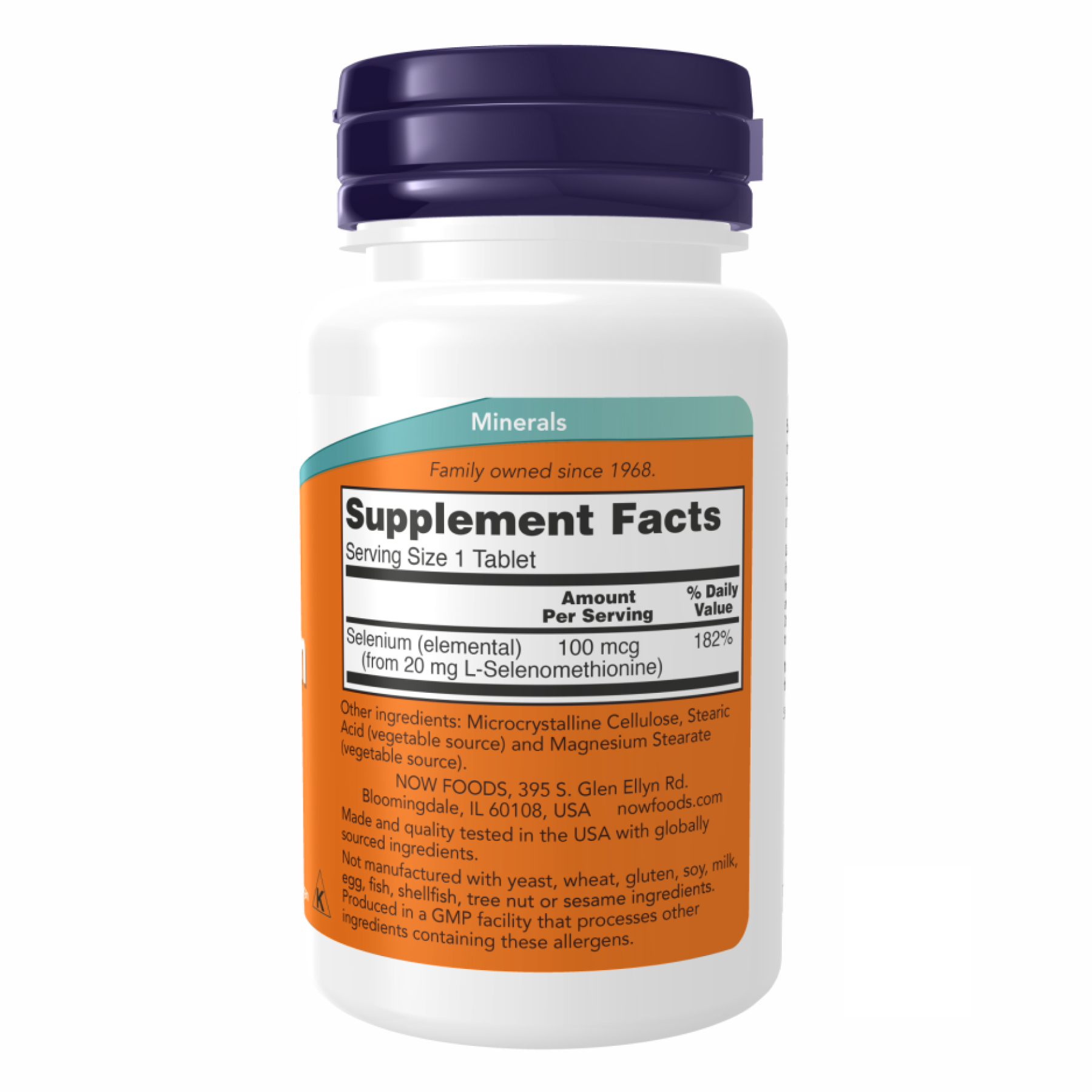Now Foods Selenium 100 mcg - 100 tabs (Повреждена банка) 2023-10-6315