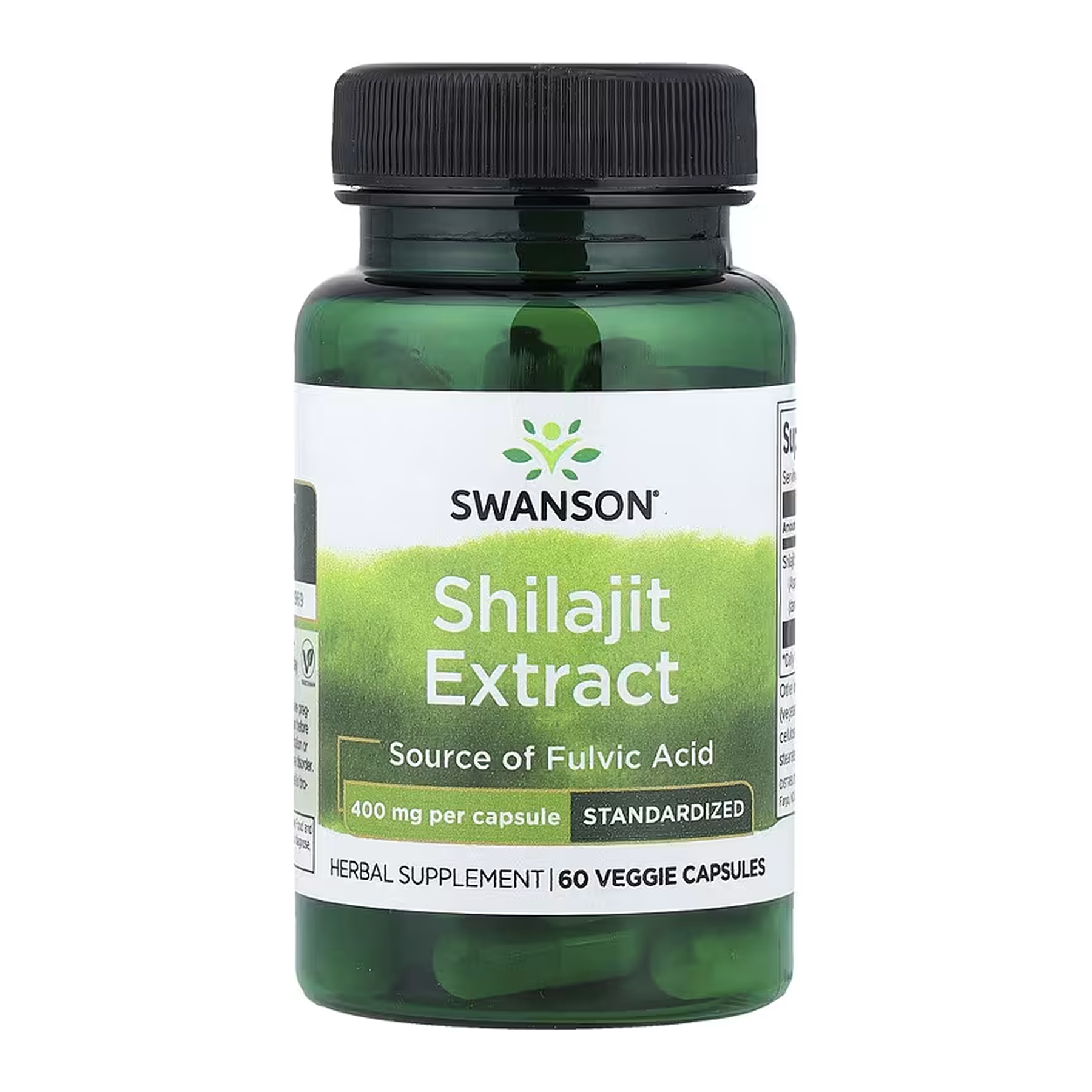 Swanson Shilajit Extract Standardized 400 mg - 60 vcaps 2023-10-7889