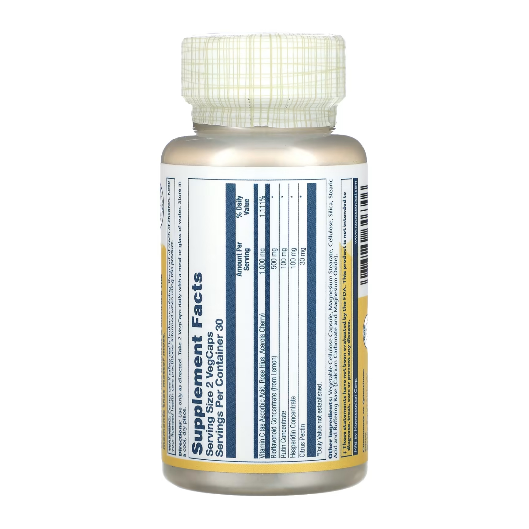 Solaray Super Bio Vitamin C 1000mg - 60 vcaps 2023-10-3437