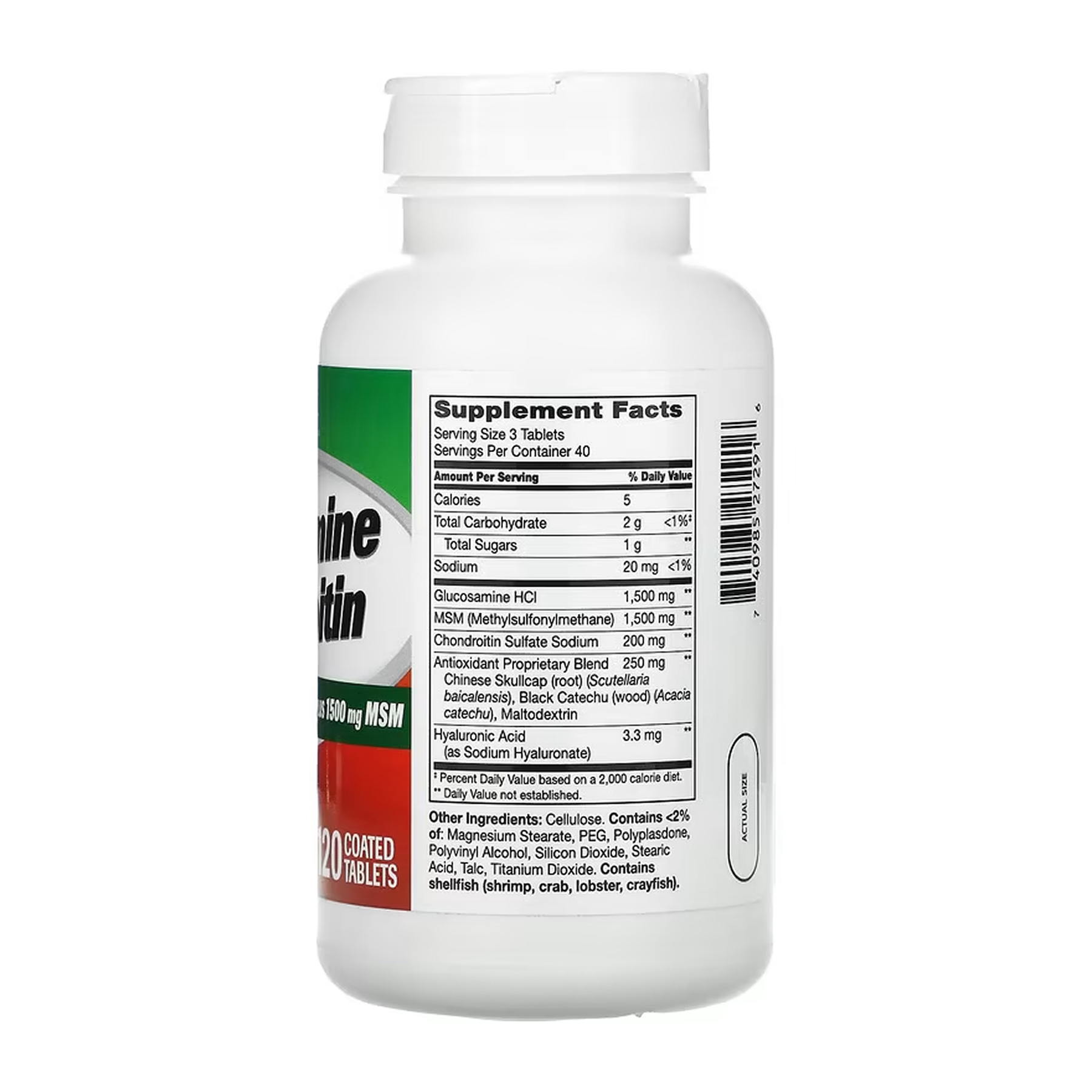 21st Century Glucosamine Chondroitin Advanced + MSM - 120 tabs 2023-10-7064