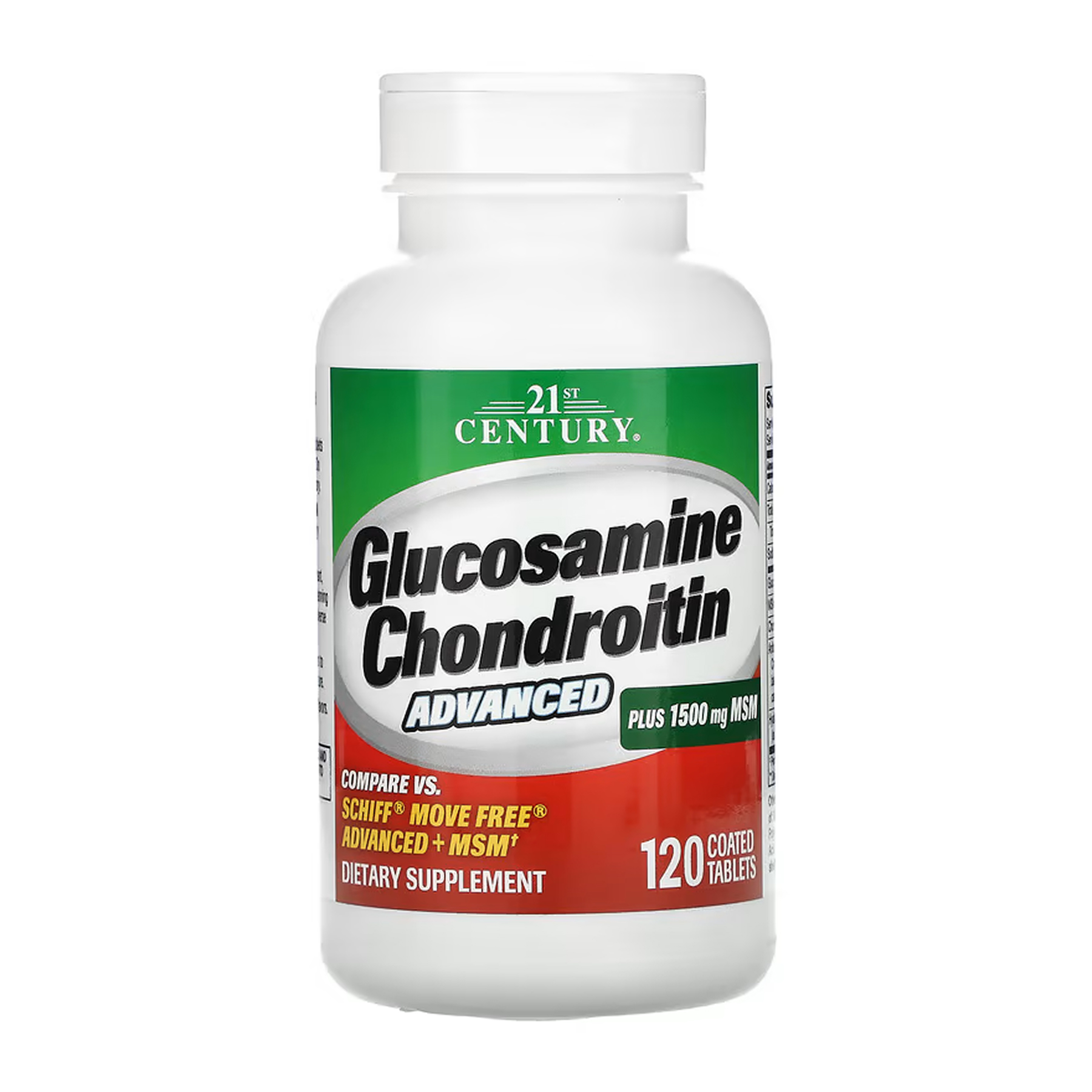 21st Century Glucosamine Chondroitin Advanced + MSM - 120 tabs 2023-10-7064