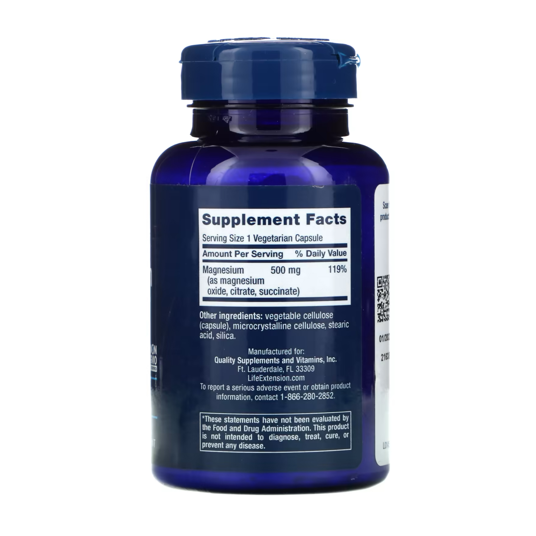 Life Extension Magnesium Caps 500 mg - 100 vcaps 2022-10-1887