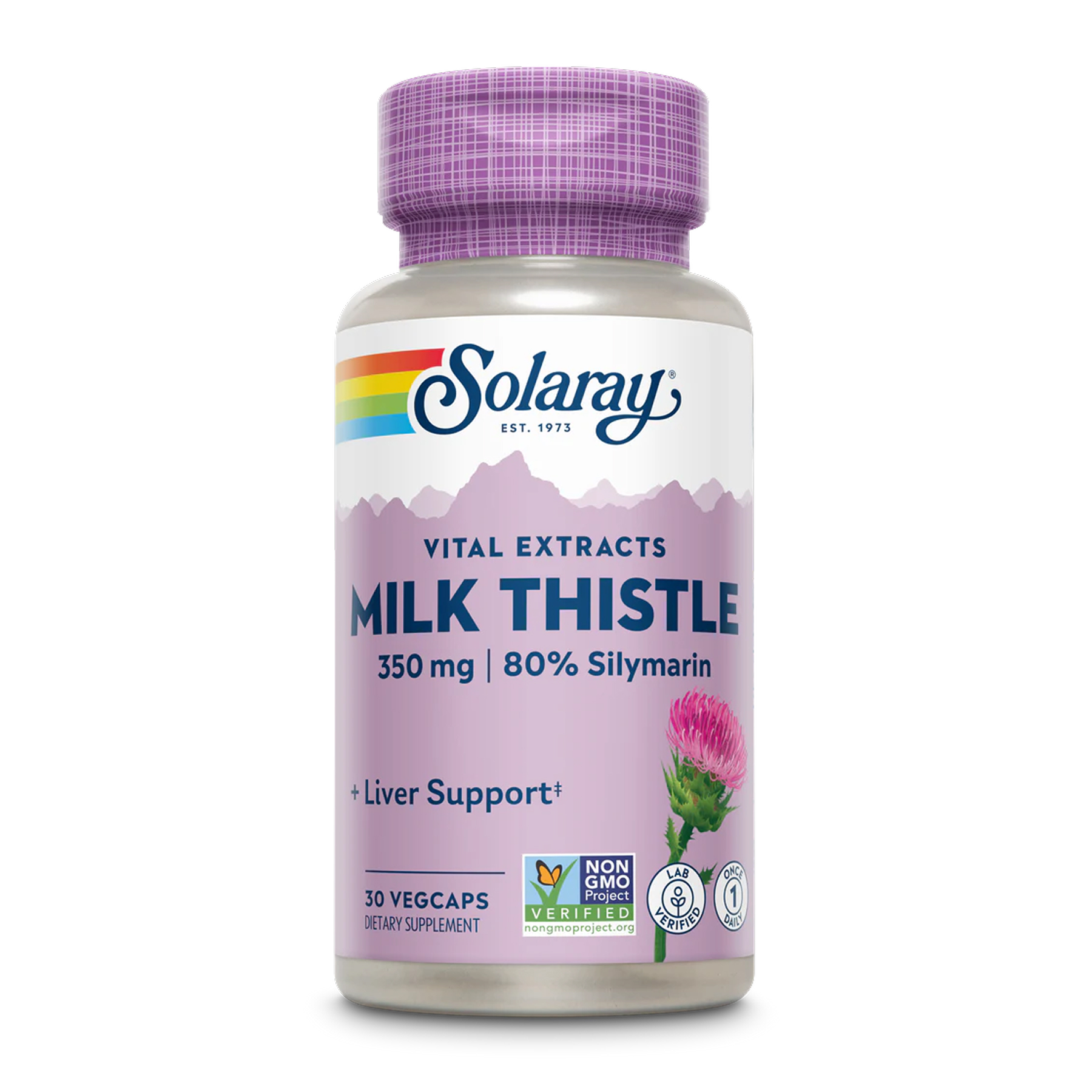 Solaray Milk Thistle Seed Extract One 350mg - 30 vcaps 2023-10-6738