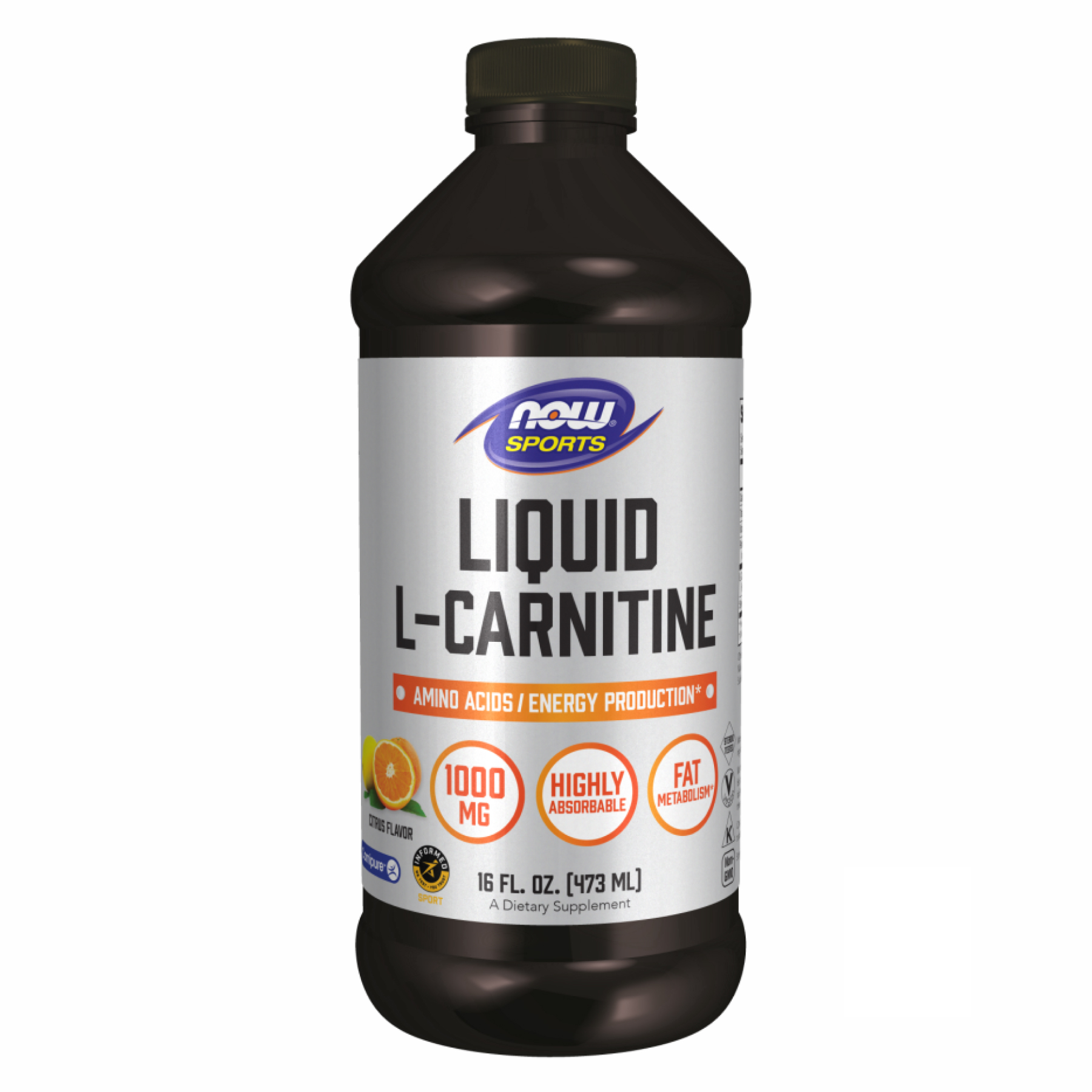 Now Foods Carnitine Liquid 1000mg - 473ml Citrus 2022-10-2087