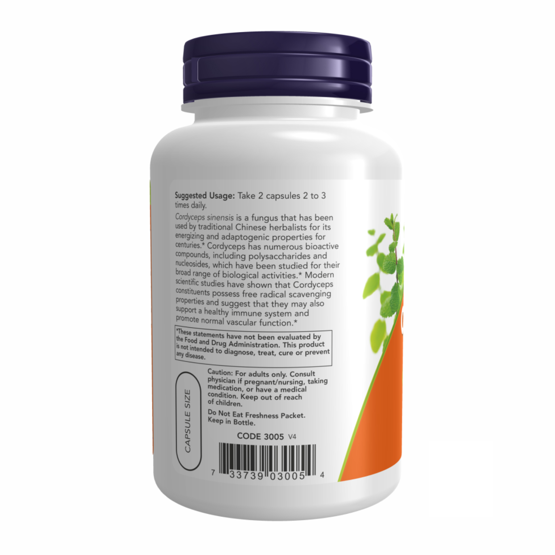Now Foods Cordyceps 750 mg - 90 vcaps 2022-10-0090