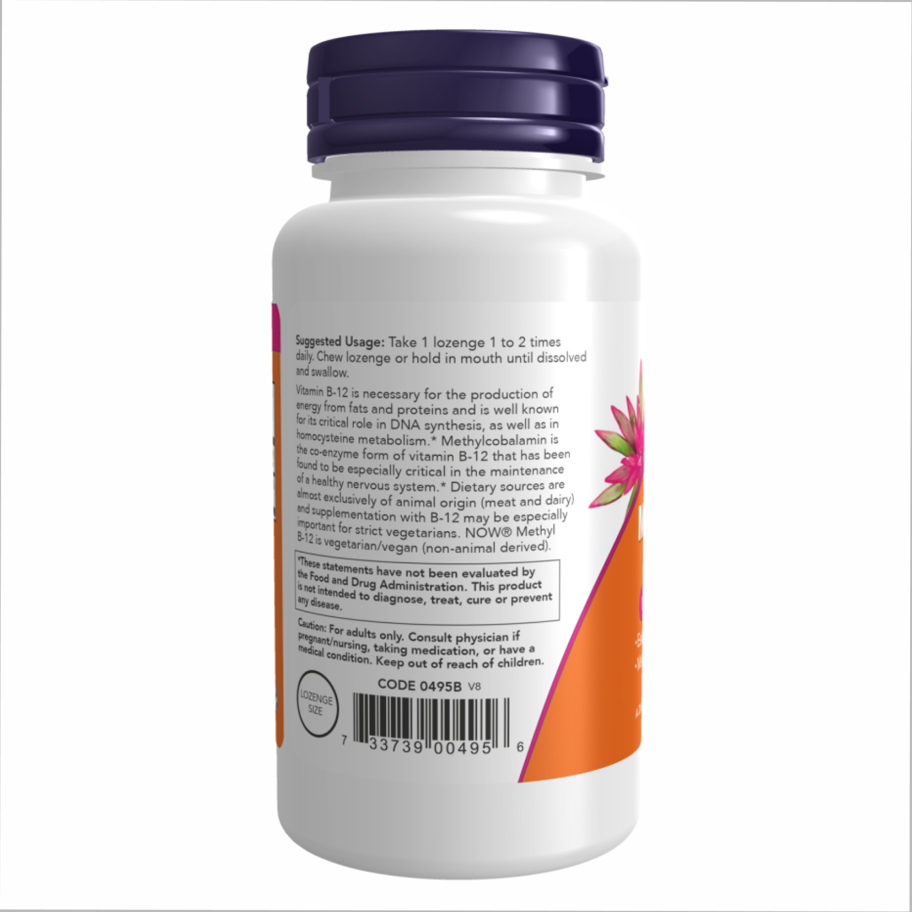 Now Foods Methyl B-12 1000mcg - 100 lozenges 100-52-8755684-20