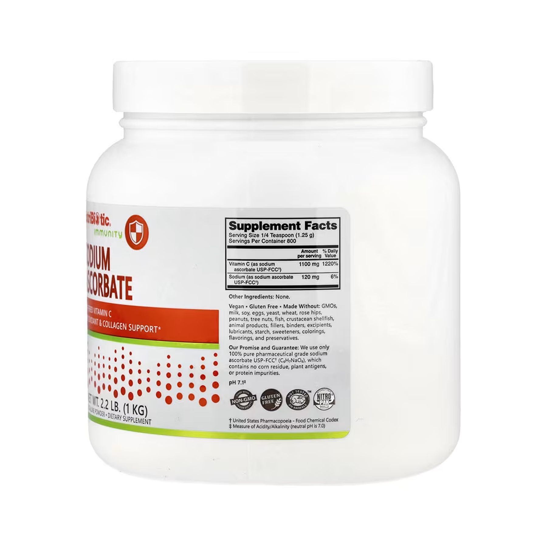 Nutribiotic Sodium Ascorbate - 1000g 2023-10-7436